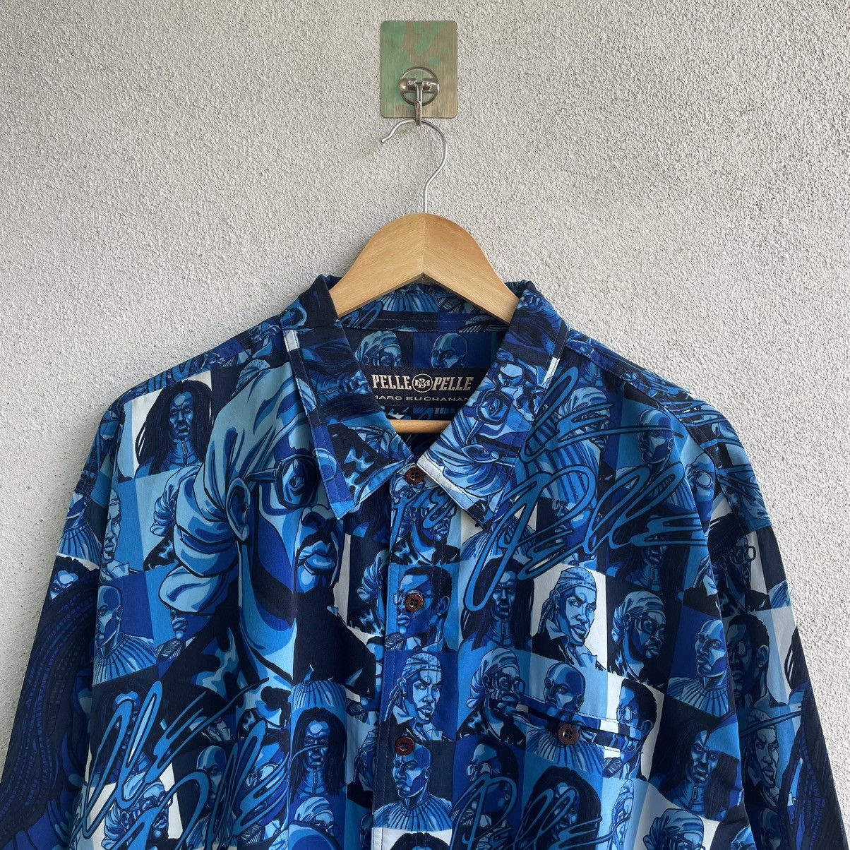 Pelle Pelle × Rap Tees × Vintage Vintage Pelle Pelle Marc Buchanan Button Up Shirt Size US XL / EU 56 / 4 - 3 Thumbnail
