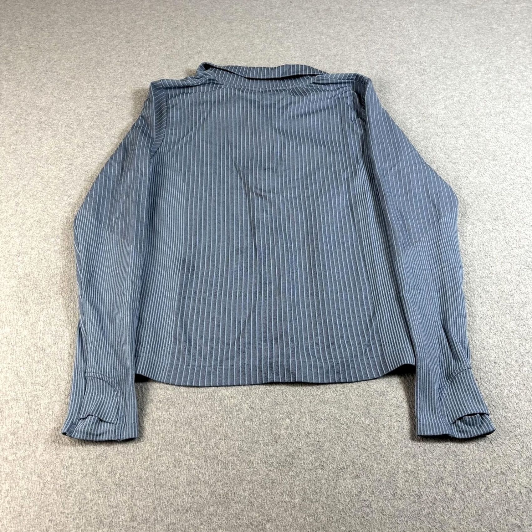 Athleta VINTAGE Athleta Flurry Shirt Women L Blue Seamless Ribbed Long Sleeve Henley Hiking Size L / US 10 / IT 46 - 2 Thumbnail