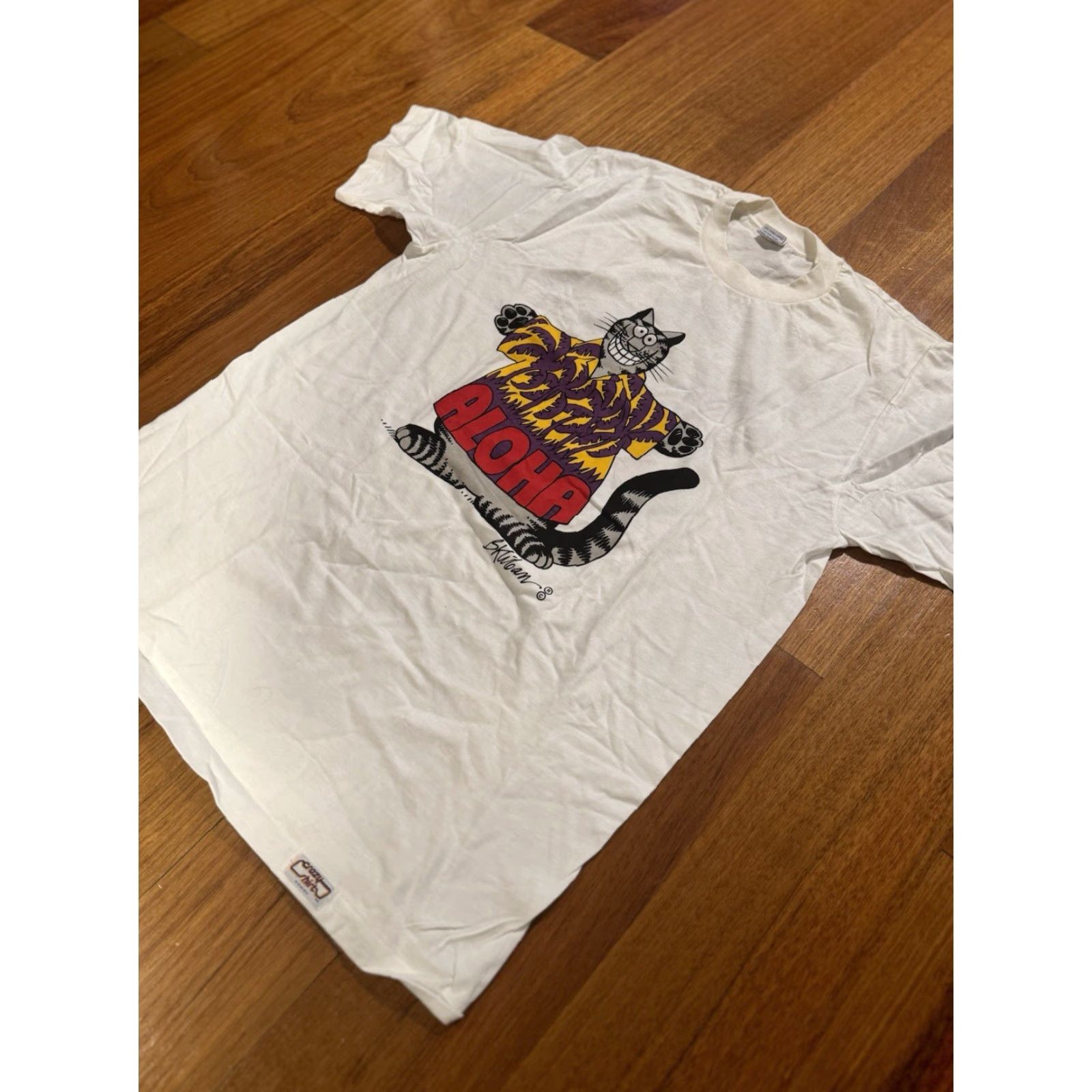 Vintage VINTAGE Crazy Shirts Hawaii B Kliban Cat Shirt Aloha 90s Large Single Stitch USA Shirt Unisex Adults Mens Womens Size US L / EU 52-54 / 3 - 4 Thumbnail