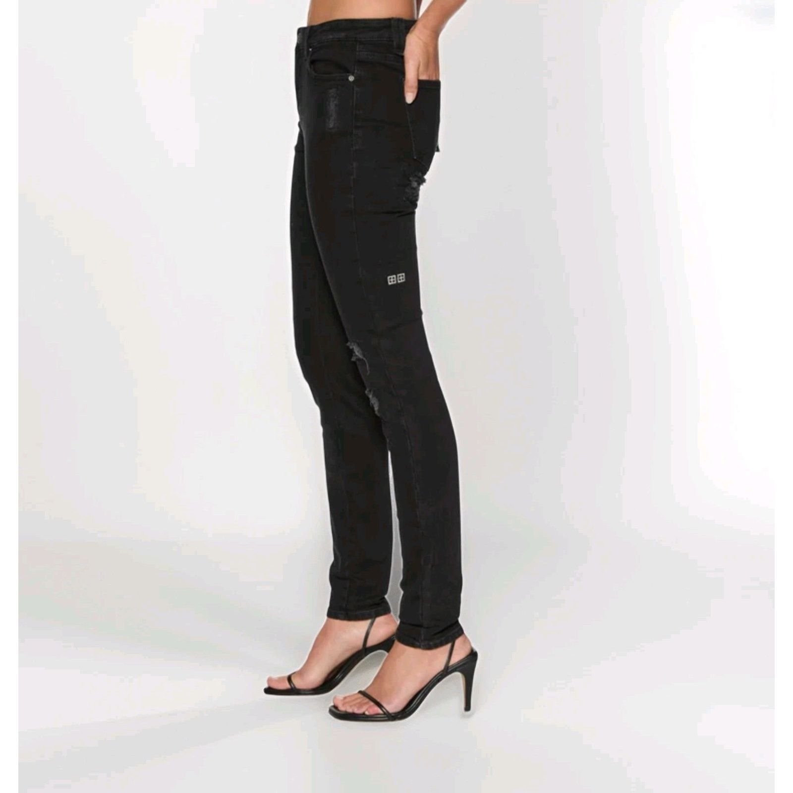 Ksubi Ksubi Chitch Boneyard Slim Fit Distressed Black Jeans 28 Size 28" / US 6 / IT 42 - 2 Thumbnail