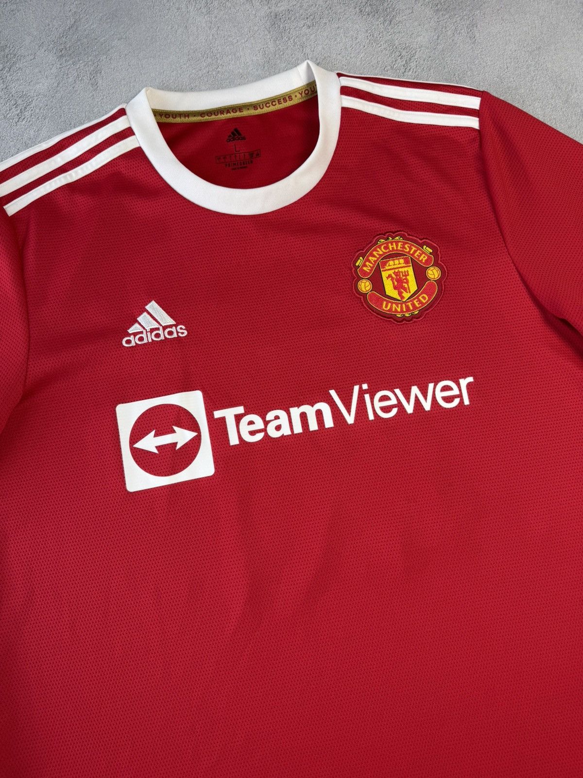Adidas Manchester United 2021 2022 Home Shirt Adidas #25 Sancho Size US L / EU 52-54 / 3 - 7 Thumbnail