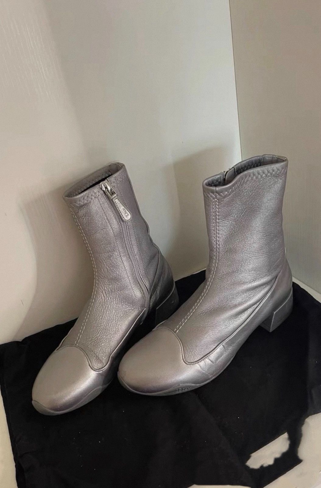 Dior Dior Silver Boots Size US 4.5 / IT 34.5 - 1 Thumbnail