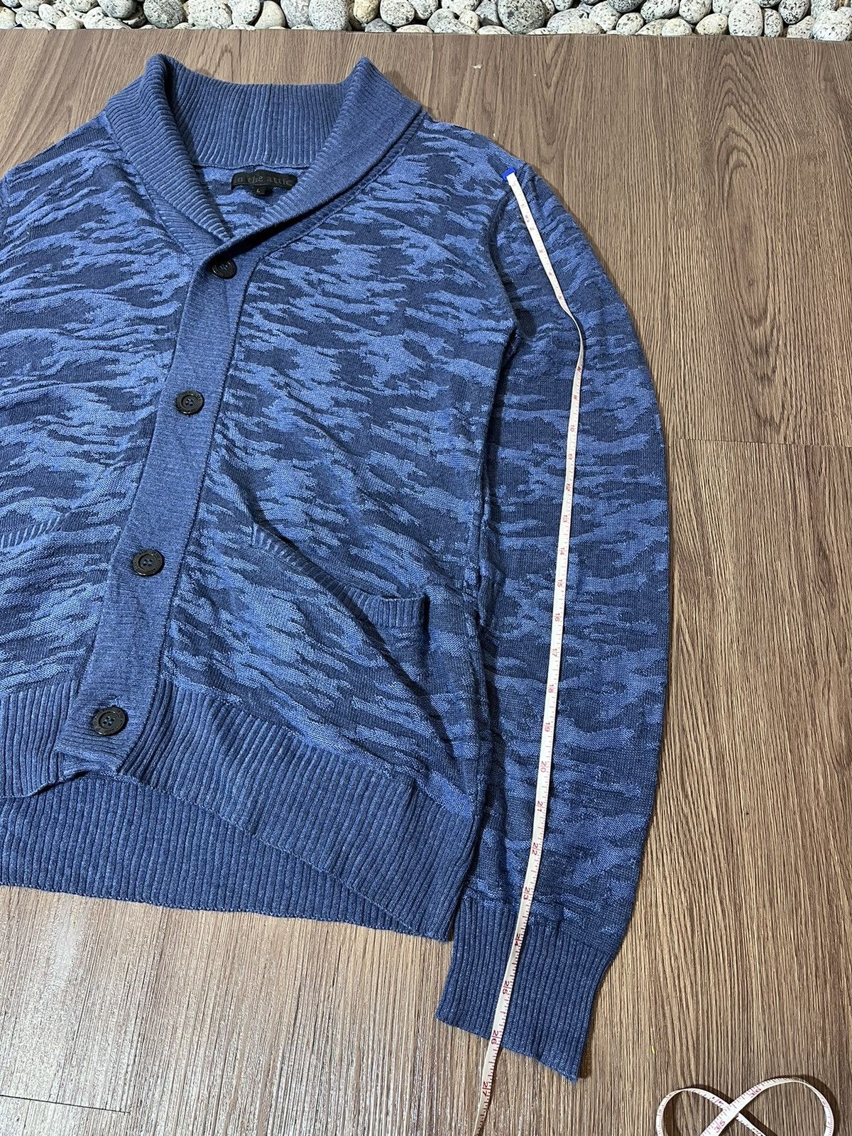 In The Attic In The Attic Blue Camouflage Cardigan Size US L / EU 52-54 / 3 - 14 Thumbnail