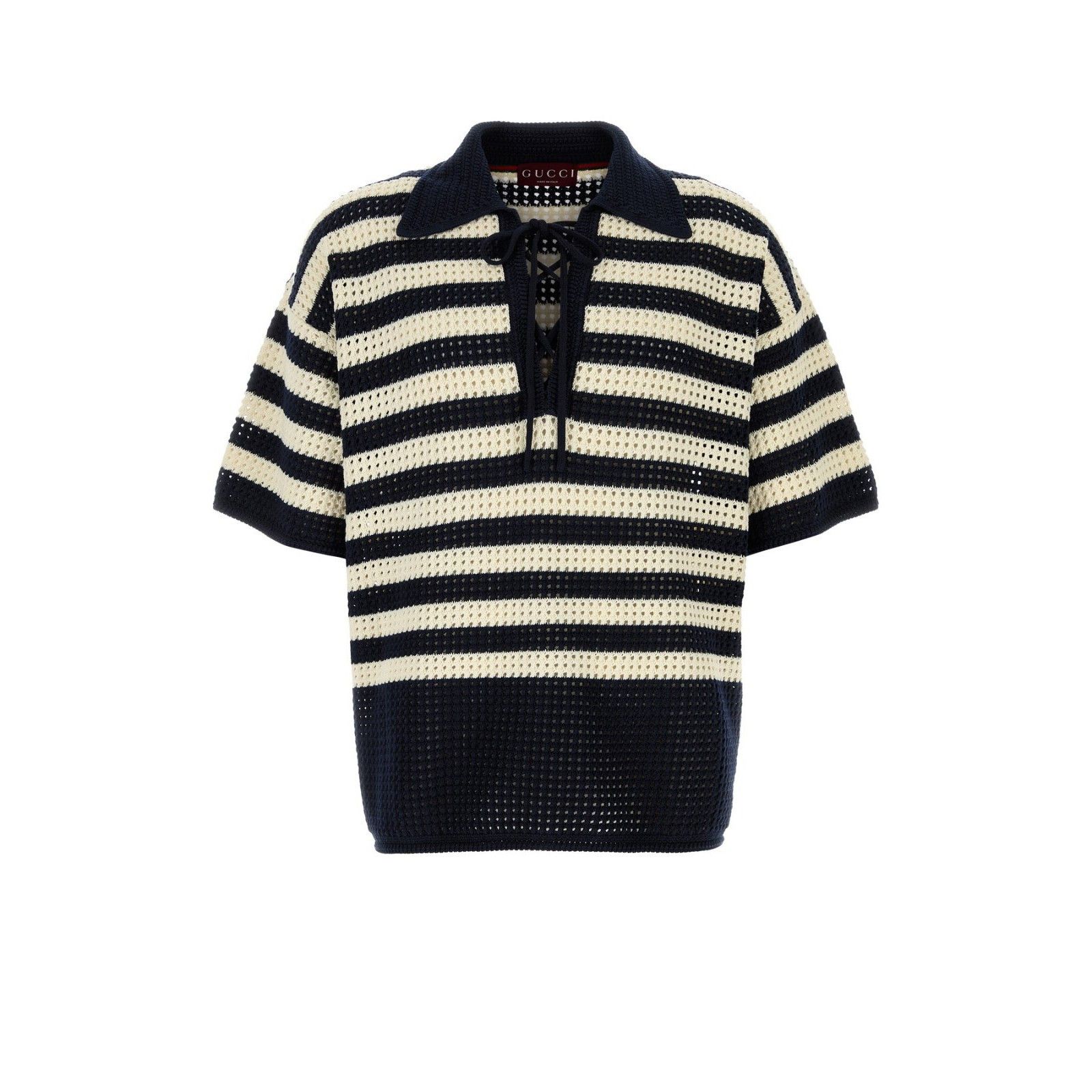 in embroidery with shirt polo piquet Cotton 虎刺繍 ポロシャツ GUCCI black US GUCCI® | トップス