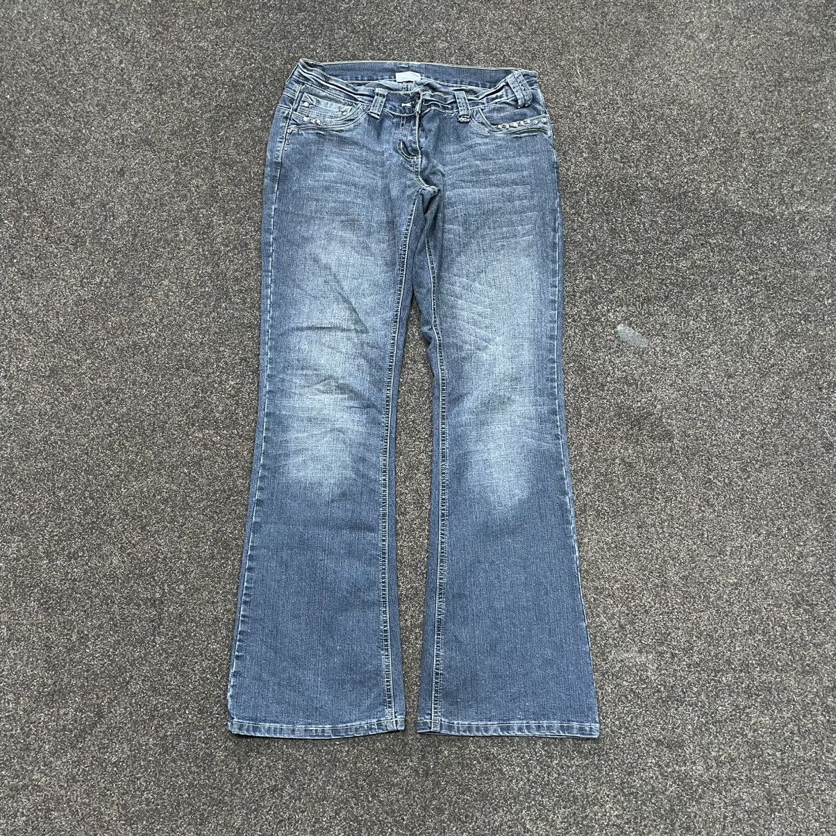 Vintage Vintage Y2K Baggy Bootcut Jeans Faded Distressed Skate Logo Size 32" / US 10 / IT 46 - 1 Thumbnail