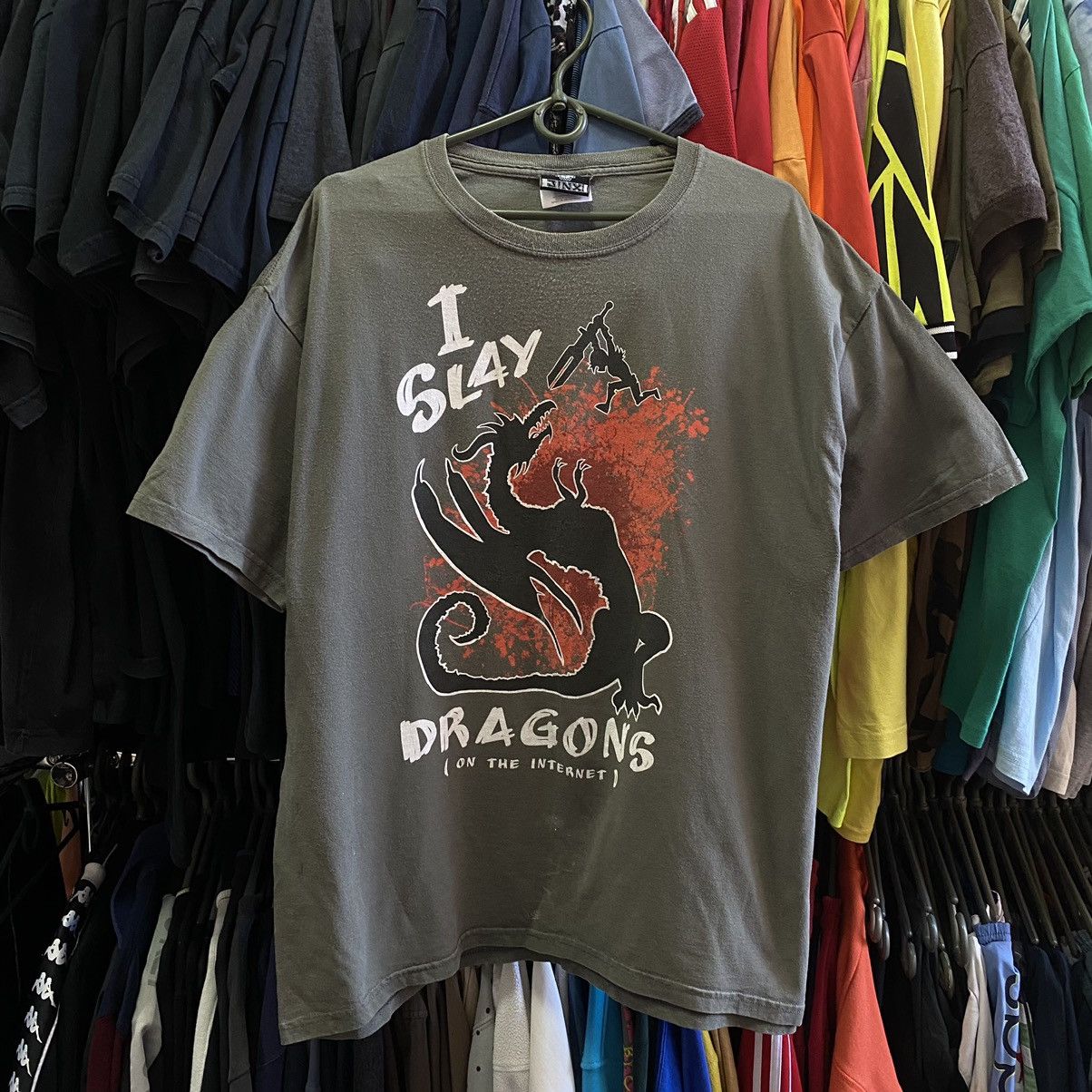 Vintage Vintage Jinx Parody I Slay Dragons 90’s tee Size US XL / EU 56 / 4 - 1 Thumbnail