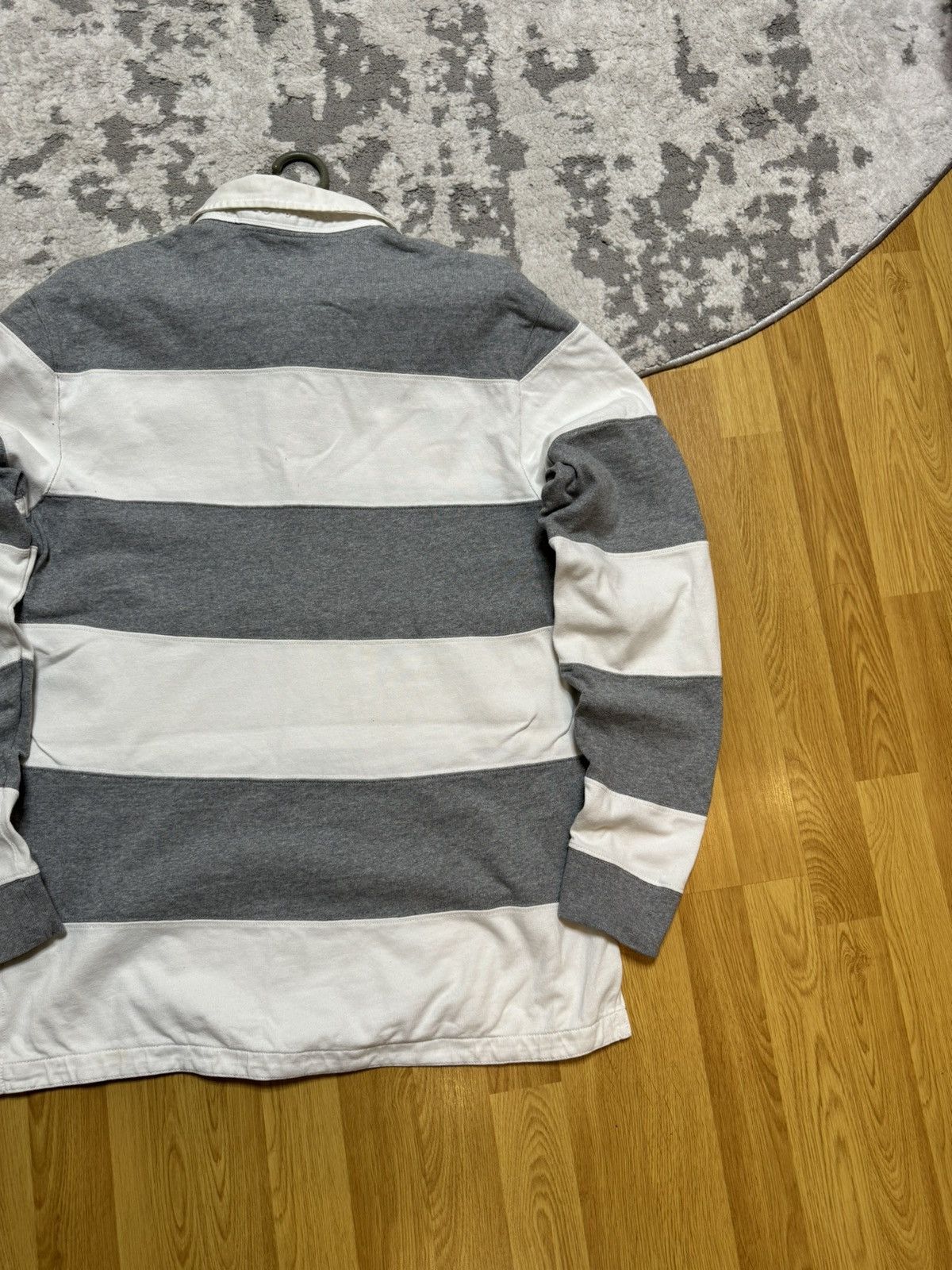 Nike × Vintage Vintage Nike Striped Rugby Shirt Jersey Logo y2k Longsleeve Size US L / EU 52-54 / 3 - 11 Thumbnail