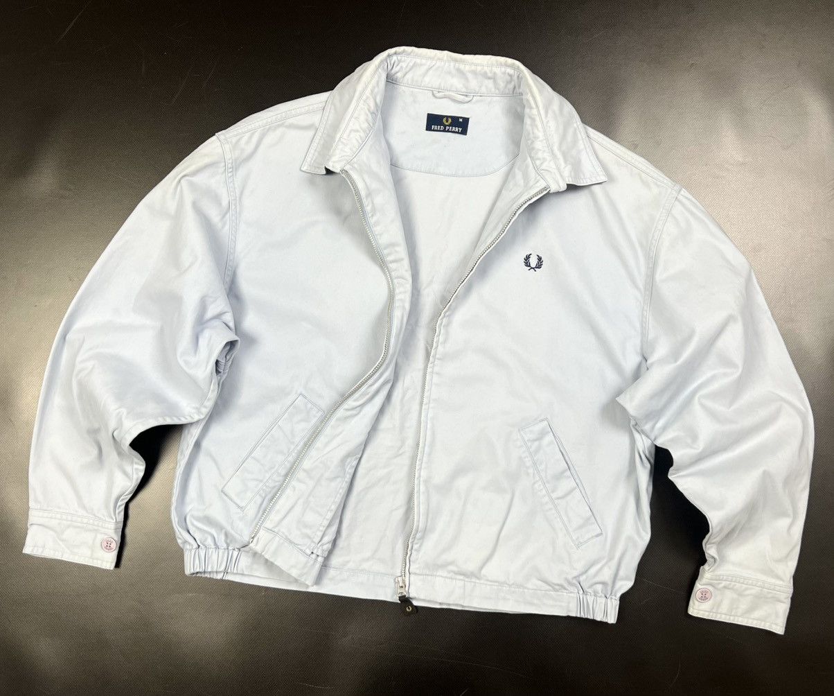 Fred Perry × Vintage Vintage Fred Perry Blue y2k Zip Overshirt Jacket Size M Size US M / EU 48-50 / 2 - 1 Thumbnail