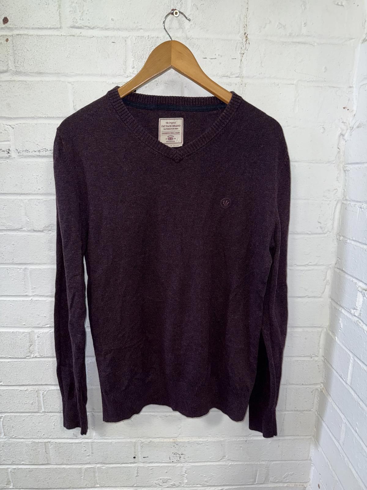 FatFace Fat Face Men's V-Neck Sweater - Medium - Purple Size US M / EU 48-50 / 2 - 1 Thumbnail
