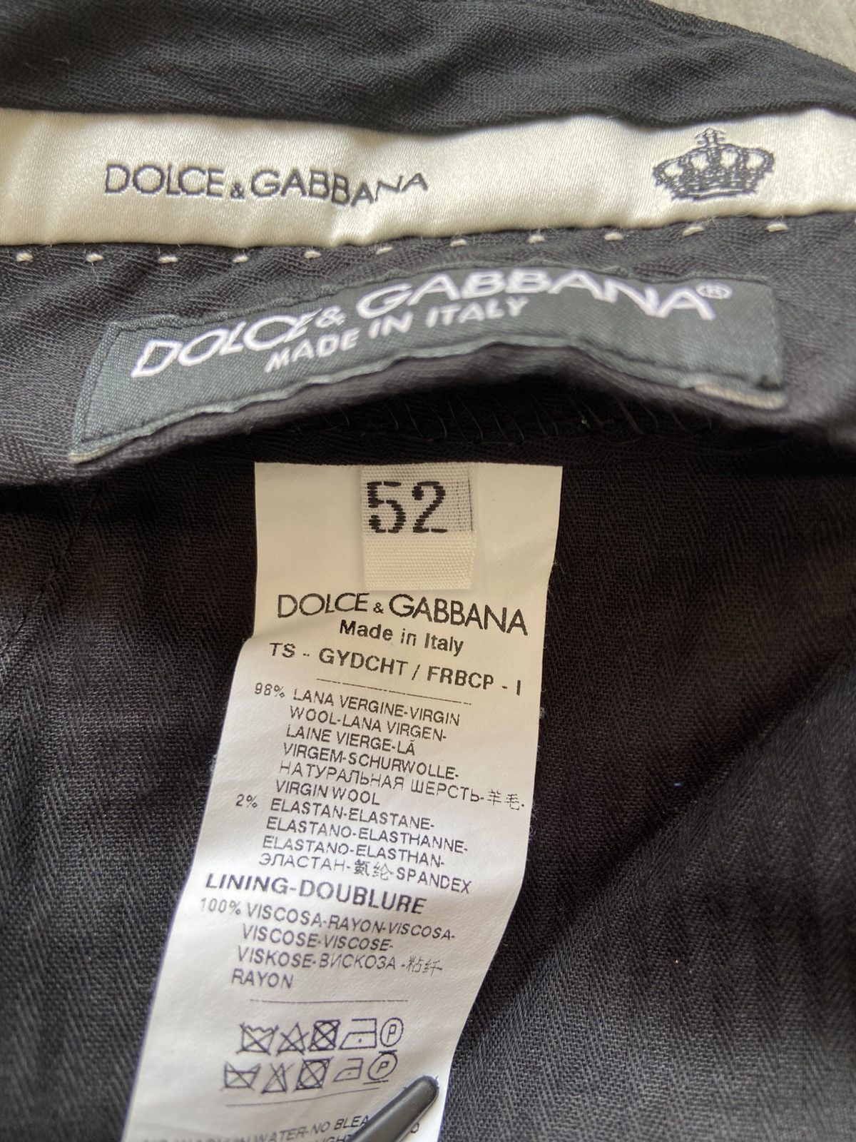 Dolce & Gabbana Dolce & Gabbana Wool Pinstripe Pants Size US 39 - 11 Thumbnail