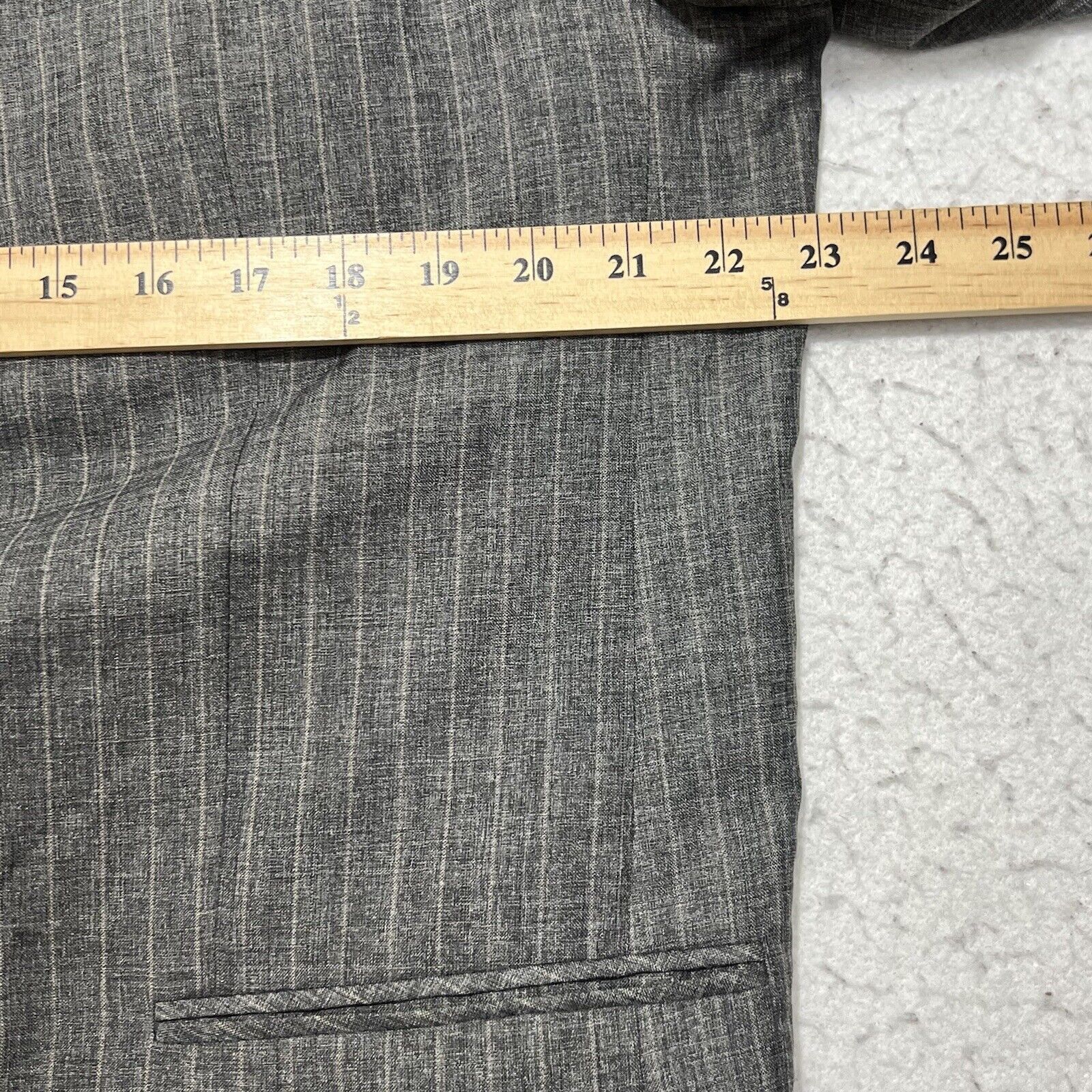 Other Sicilio Gray Pinstripe Sport Coat 3 Button Front Double Vent Size 44R - 10 Thumbnail