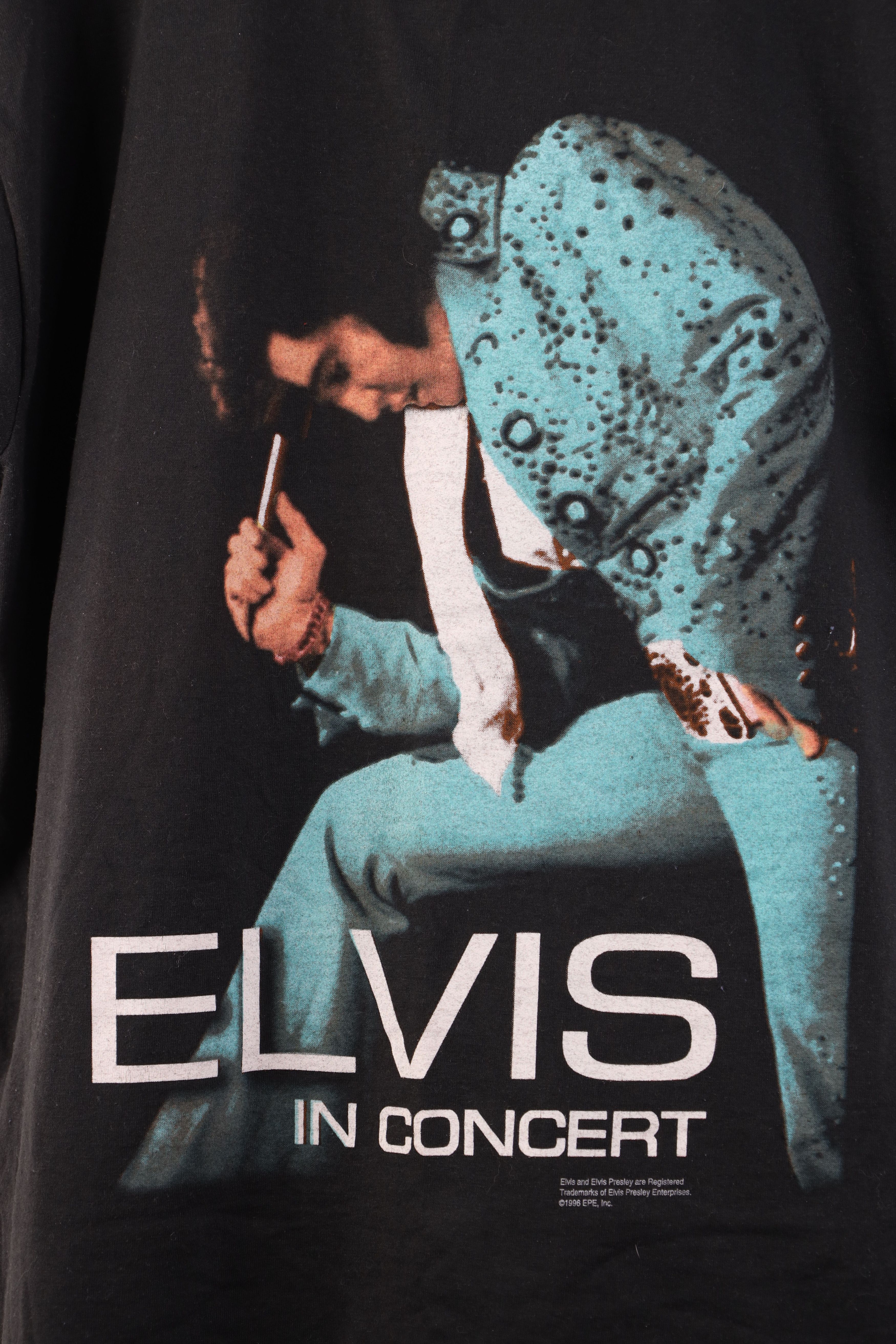 Vintage Vintage 90s Elvis Presley In Concert Short Sleeve T-Shirt Size US L / EU 52-54 / 3 - 4 Thumbnail