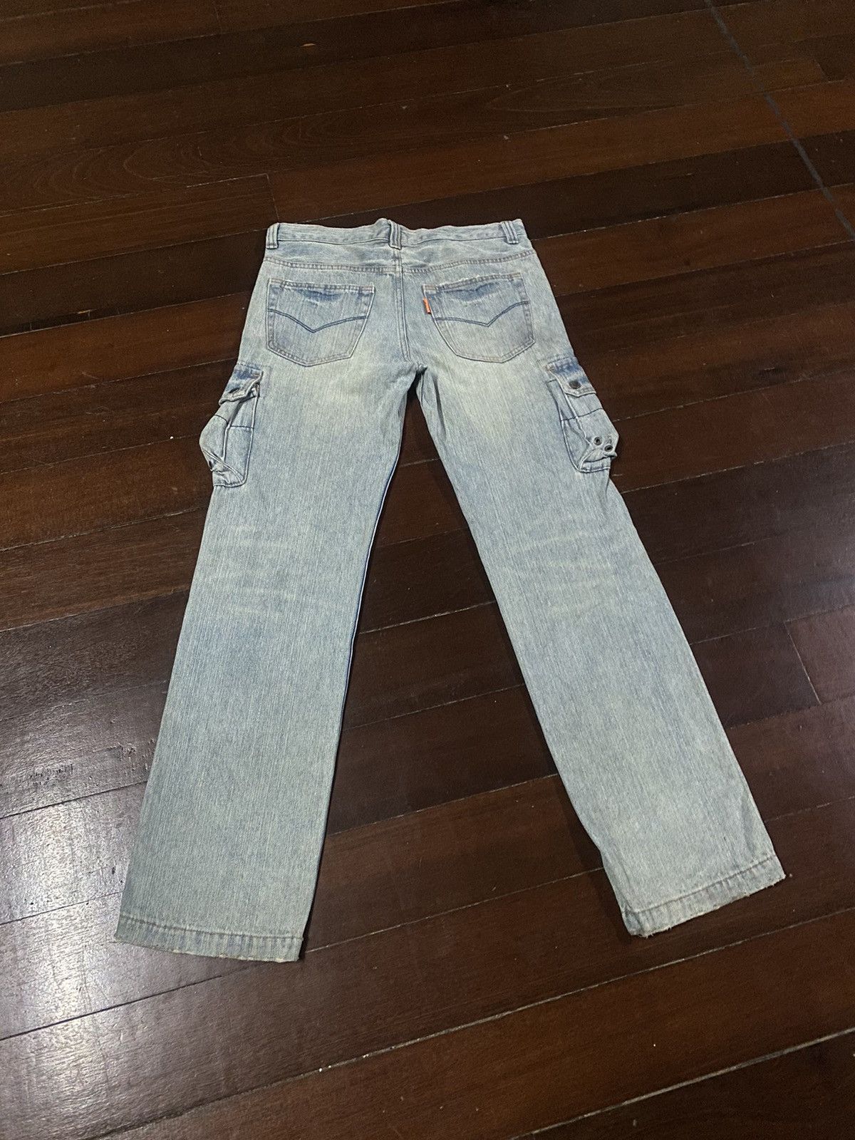 Japanese Brand FIRE 🔥 CUBE SUGAR CARGO MULTI POCKETS FLARE JEANS Size US 34 / EU 50 - 12 Thumbnail