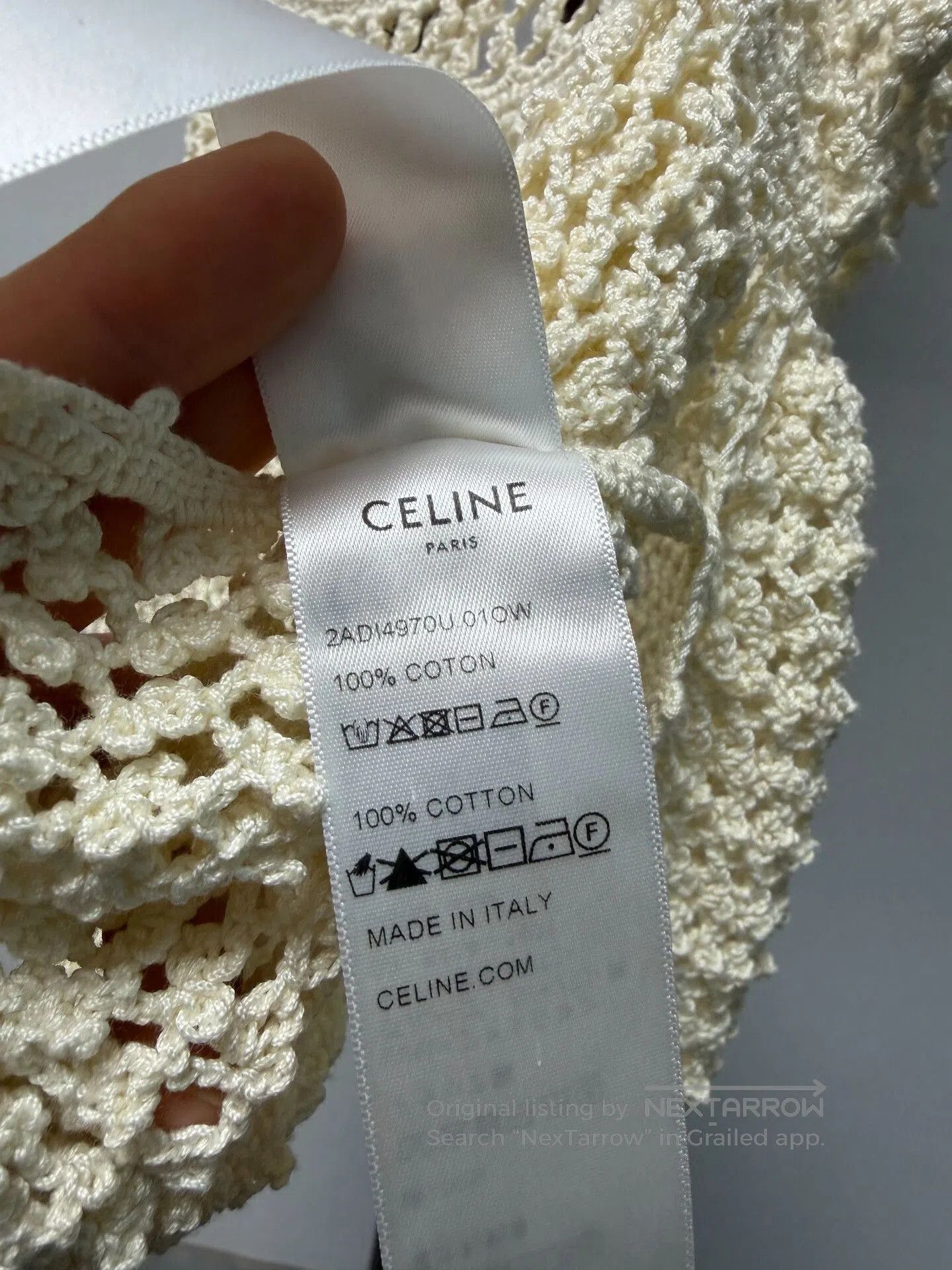 Celine Celine Women's White Cotton Sleeveless Top. Size M / US 6-8 / IT 42-44 - 8 Thumbnail