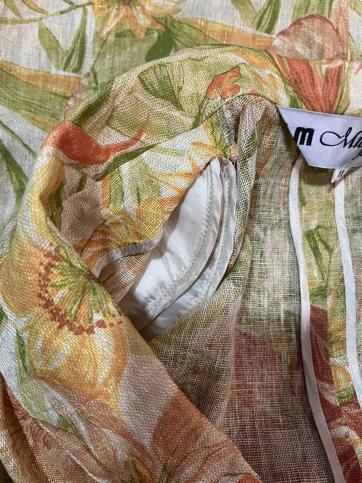 Designer × Japanese Brand Mitsuko Ishihara Floral Pattern Linen Blazer Size L / US 10 / IT 46 - 4 Thumbnail