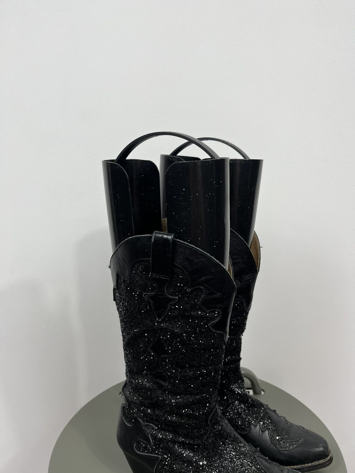 Other Black Glitter Cowboy Boots EU 39 Leather Spain Western Size US 8 / IT 38 - 2 Thumbnail