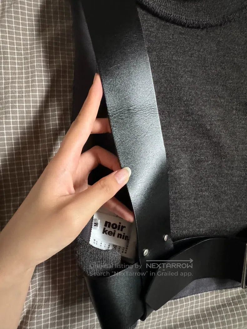 Comme des Garcons Comme Des Garcons Grey Sleeveless Backless Knit Belted Ves Size M / US 6-8 / IT 42-44 - 4 Thumbnail