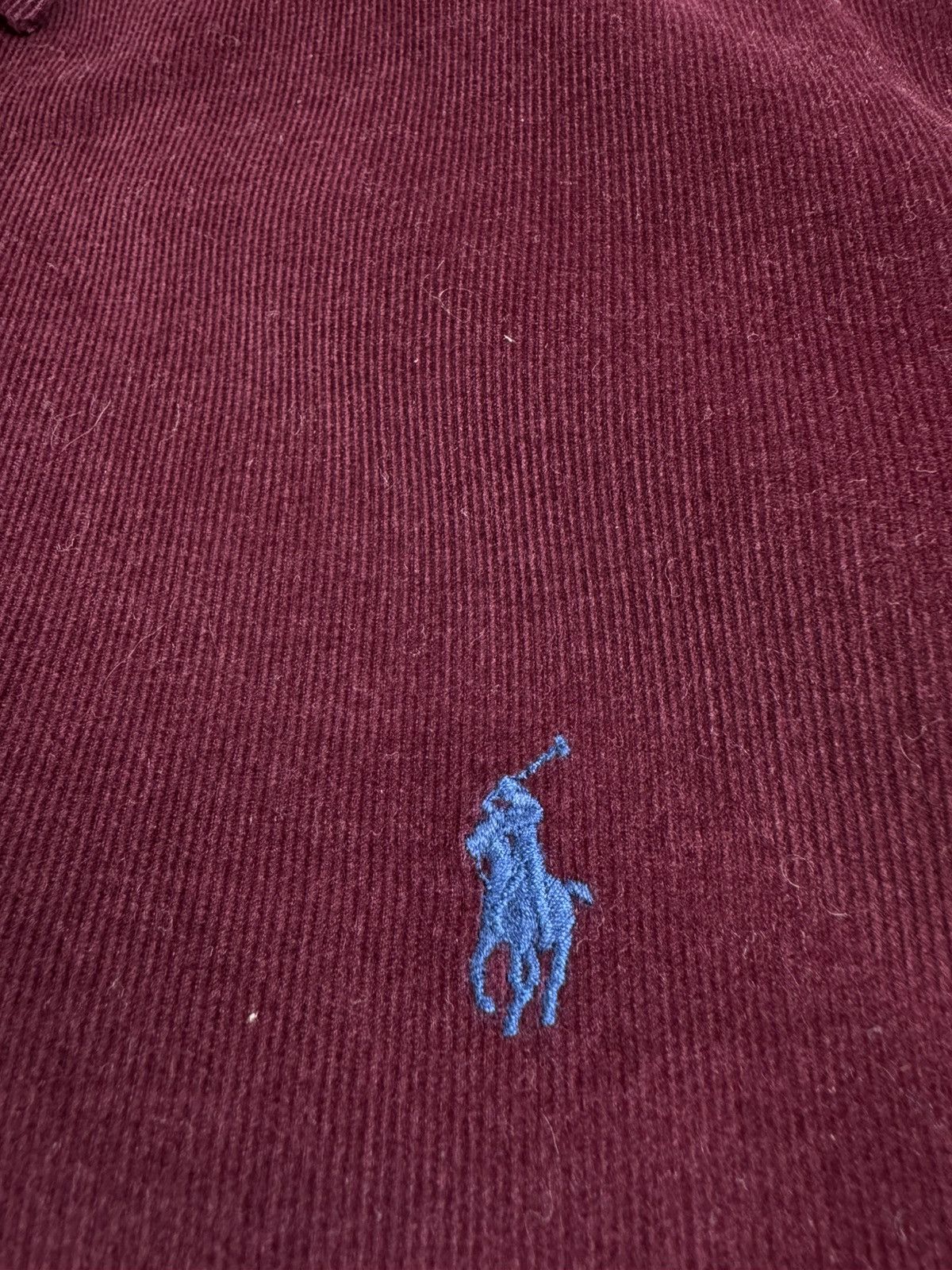 Polo Ralph Lauren Polo Ralph Velour Corduroy Cherry Button Longsleeve Shirt Size US XL / EU 56 / 4 - 8 Thumbnail