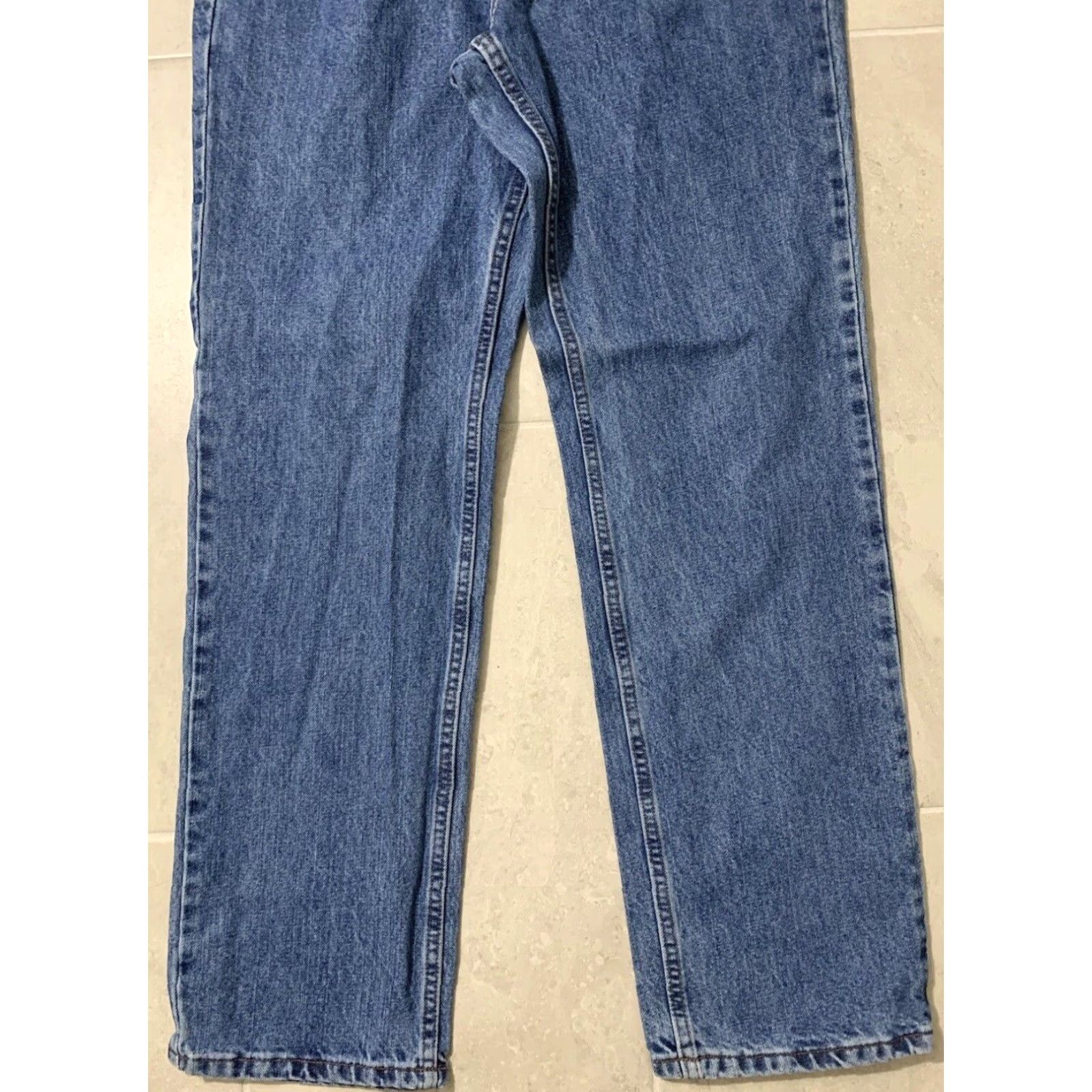Harley Davidson VINTAGE Harley-Davidson Denim Jeans Boot Cut Women 12 Regular Blue Medium 32x32 5-Pocket Mens Girls Size 34" / US 12 / IT 48 - 3 Thumbnail