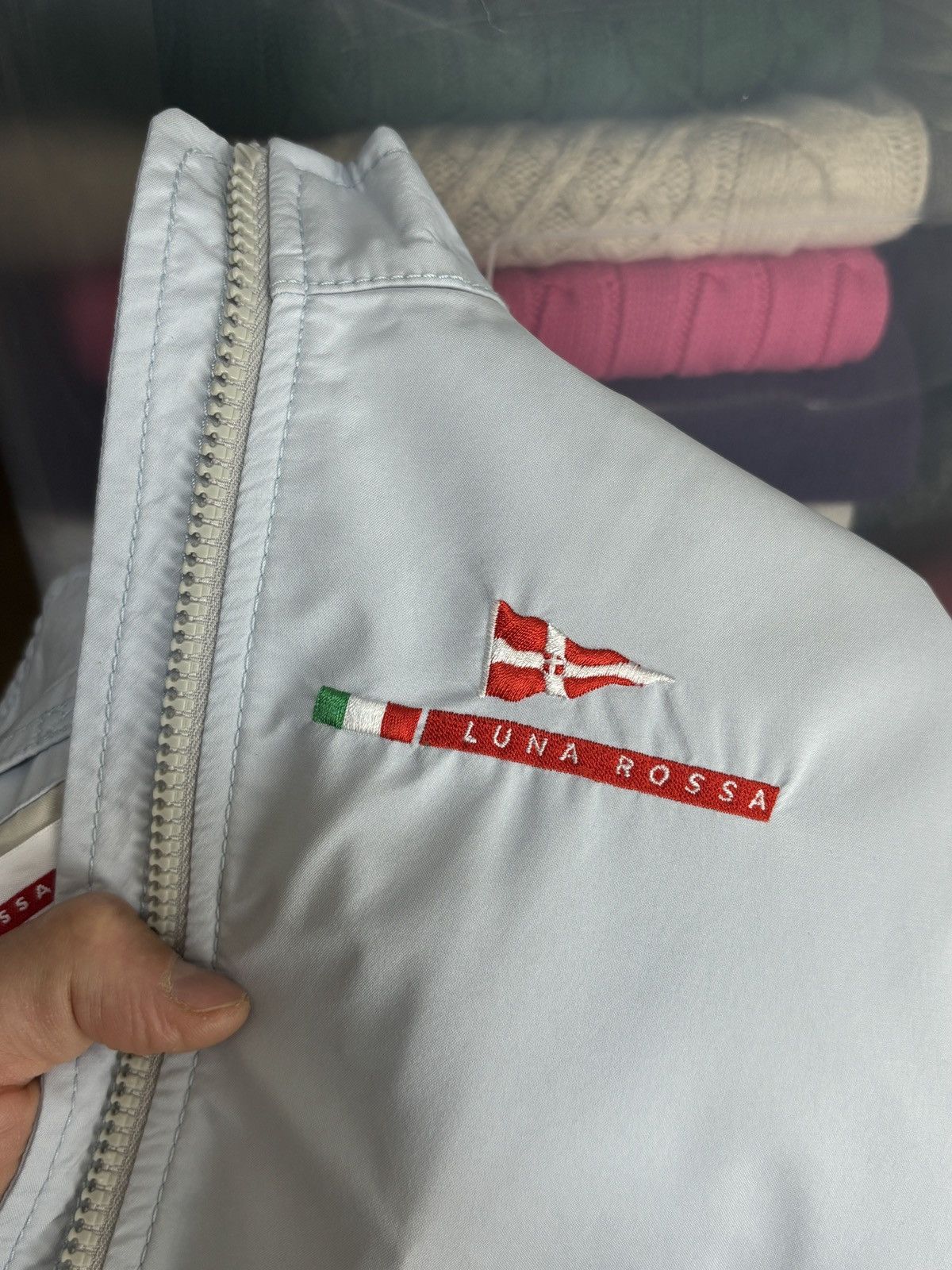 Prada × Vintage Prada Luna Rossa Baby Blue Vintage Yachting Vest Size M / US 6-8 / IT 42-44 - 5 Thumbnail