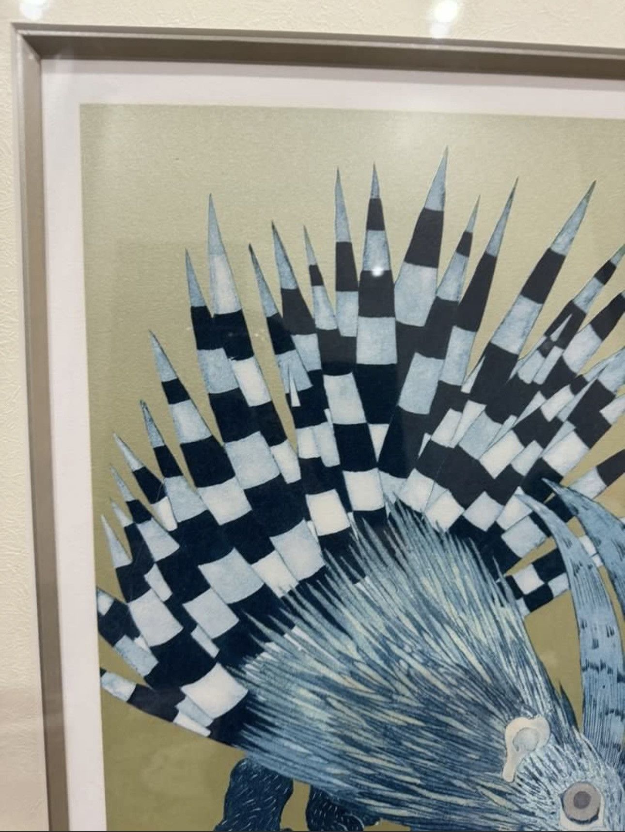 Vintage JUNJI KAWASHIMA 1990s PORCUPINE PAINTING 29/200 Size ONE SIZE - 6 Thumbnail