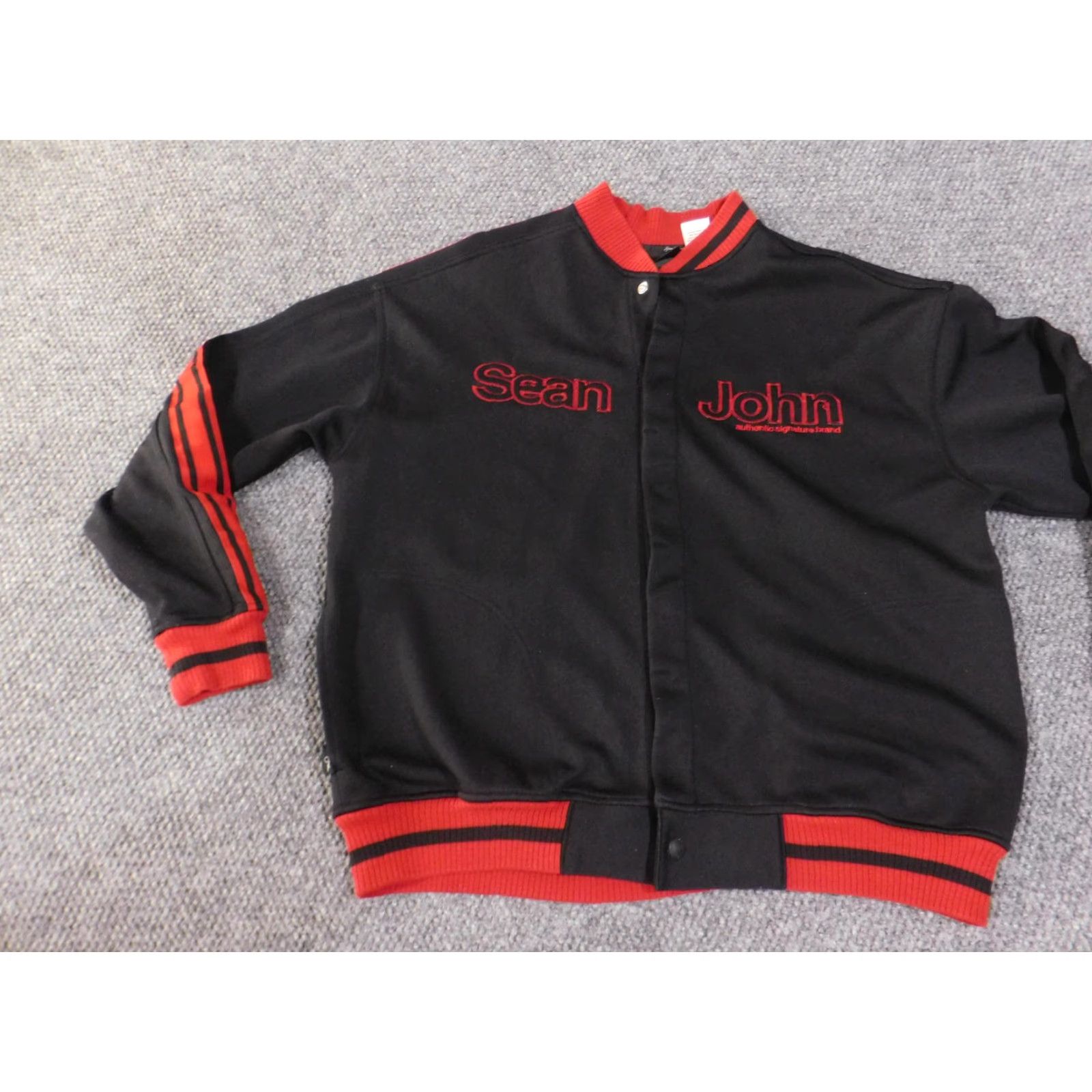 Sean John Sean John Jacket Mens XL Black Varsity Hip Hop Style Size US XL / EU 56 / 4 - 3 Thumbnail