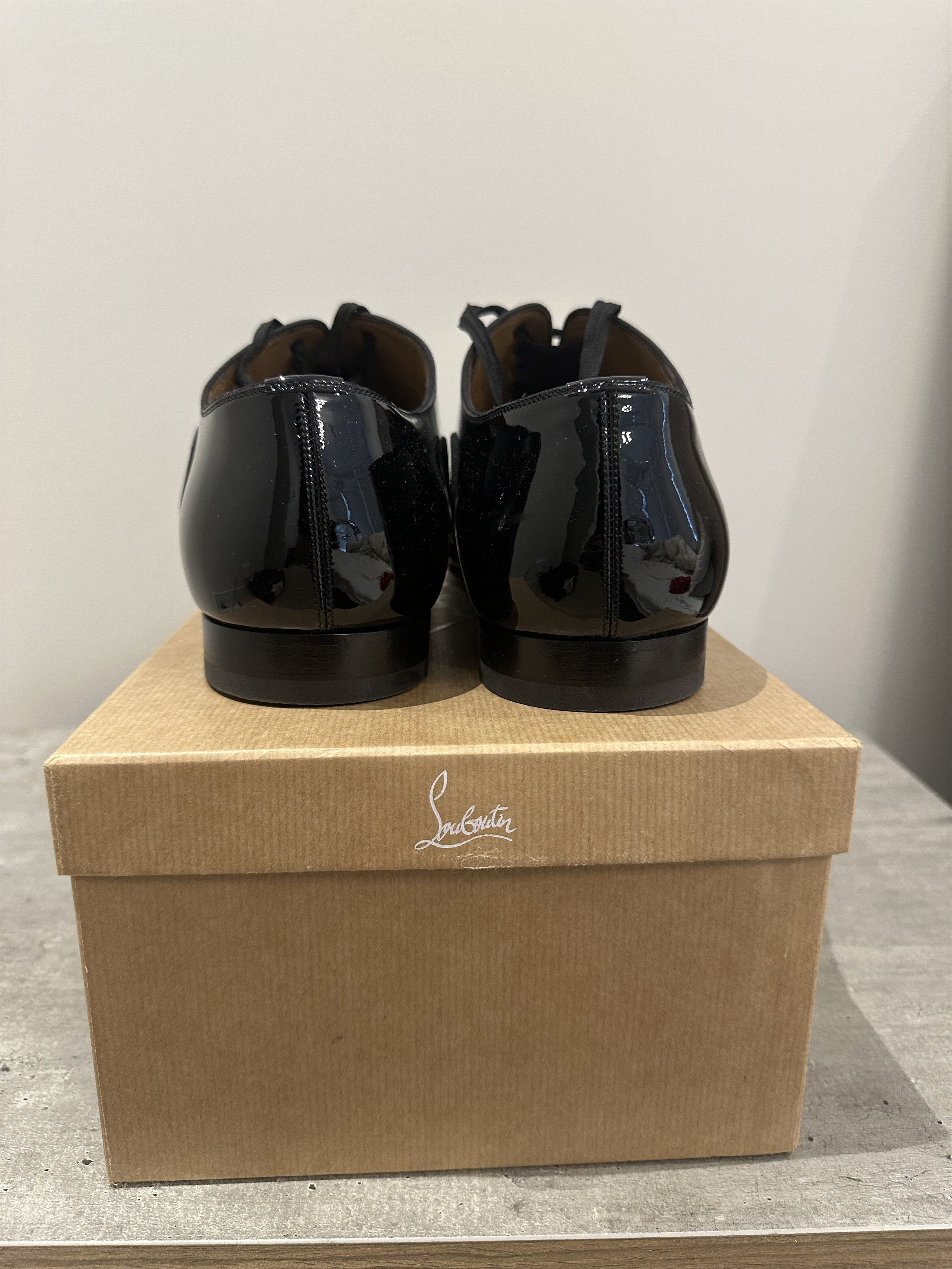Christian Louboutin Christian Louboutin Greggo Flat Patent Leather Black Size US 13 / EU 46 - 4 Thumbnail