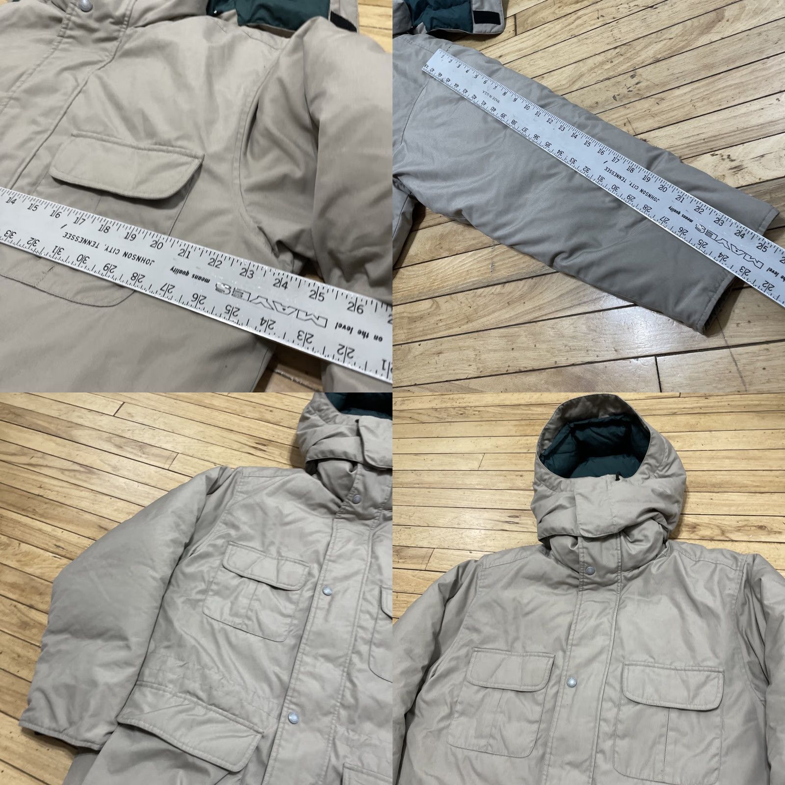 Eddie Bauer Vtg Eddie Bauer Goose Down Puffer Parka Jacket Men M Quilt Hood Khaki Ridge Line Jacket Size US M / EU 48-50 / 2 - 9 Thumbnail