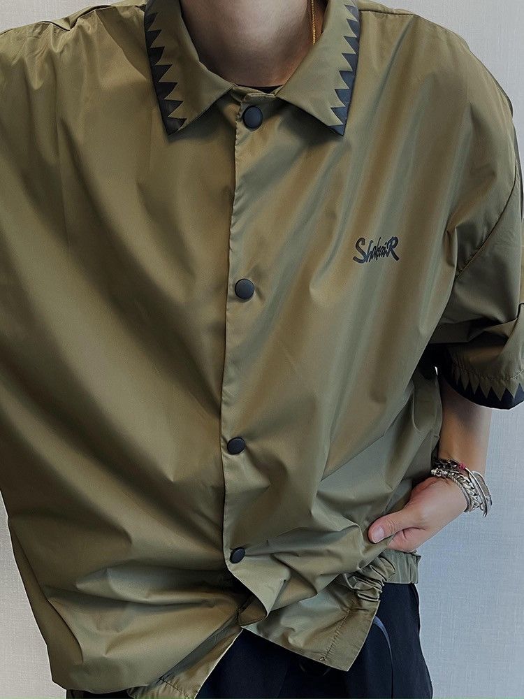 Avant garde retro punk zig-zag ruched shirt