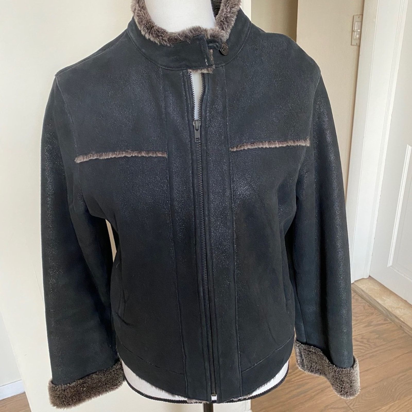 Other AnAum Leather Jacket with Faux Fur Size Small Size S / US 4 / IT 40 - 1 Thumbnail
