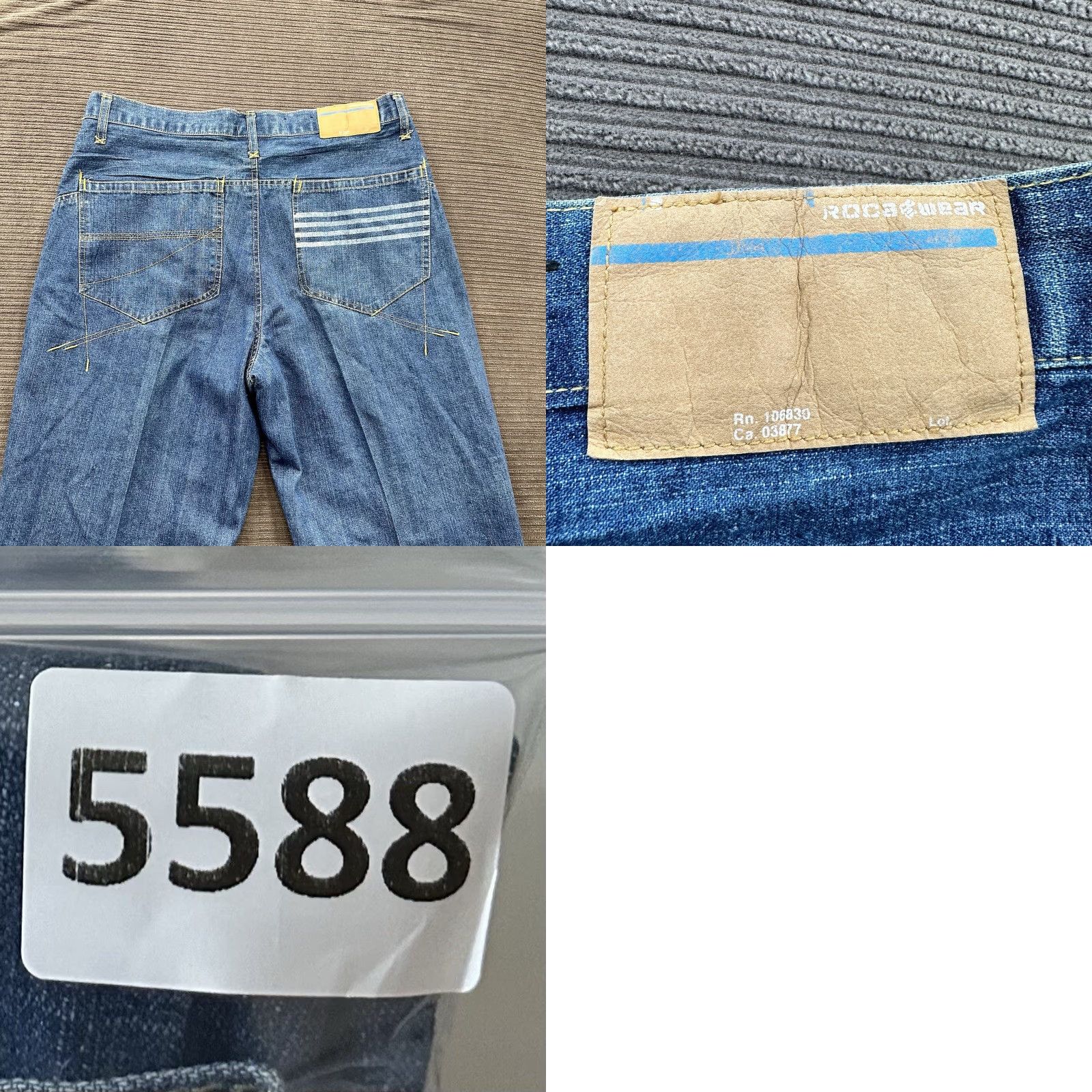 Rocawear Rocawear Jeans Men 38/32.5 Blue Cotton Denim Baggy Straight Relaxed Regular 90s Theme Mens Jeans Size US 38 / EU 54 - 8 Thumbnail