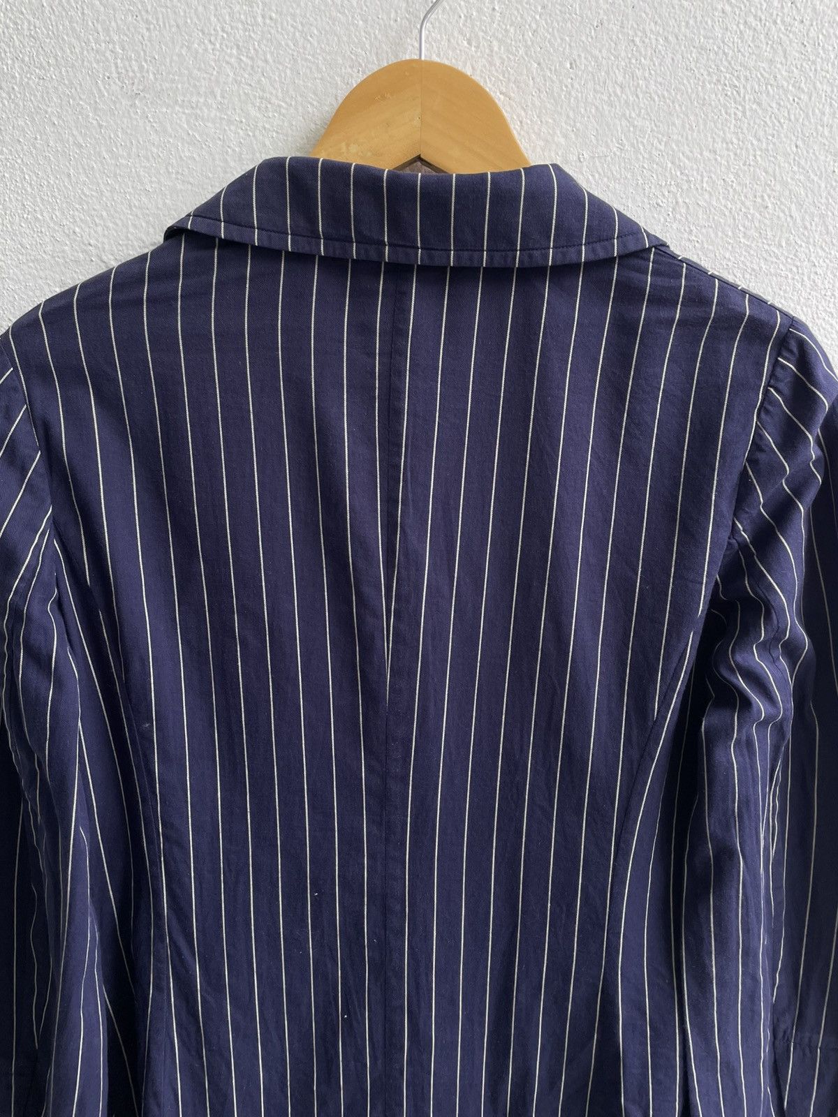 Helmut Lang Vintage 90's Helmut Lang Pinstripe Blazzer Size M / US 6-8 / IT 42-44 - 9 Thumbnail