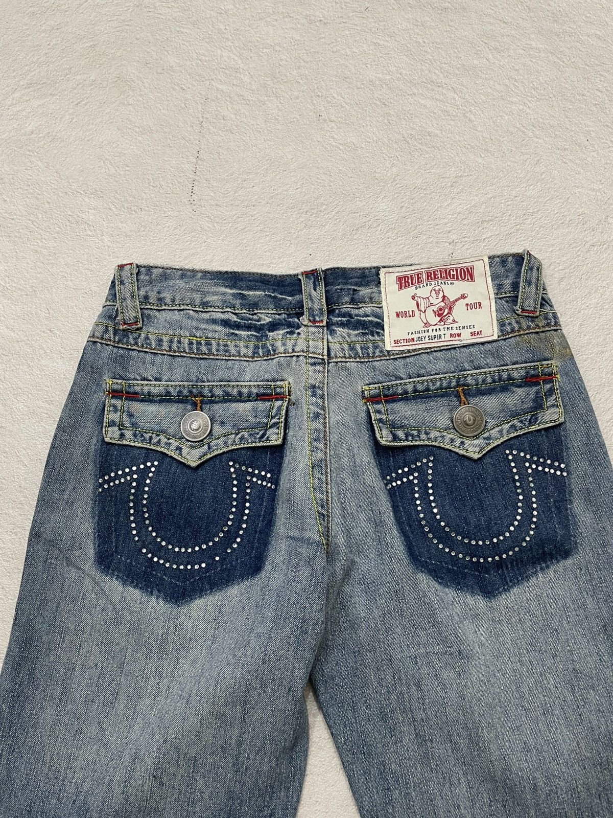 Diesel 2000s True Religion Flare Denim Ripped Wash Jeans ifsix LGB Size 27" / US 4 / IT 40 - 8 Thumbnail