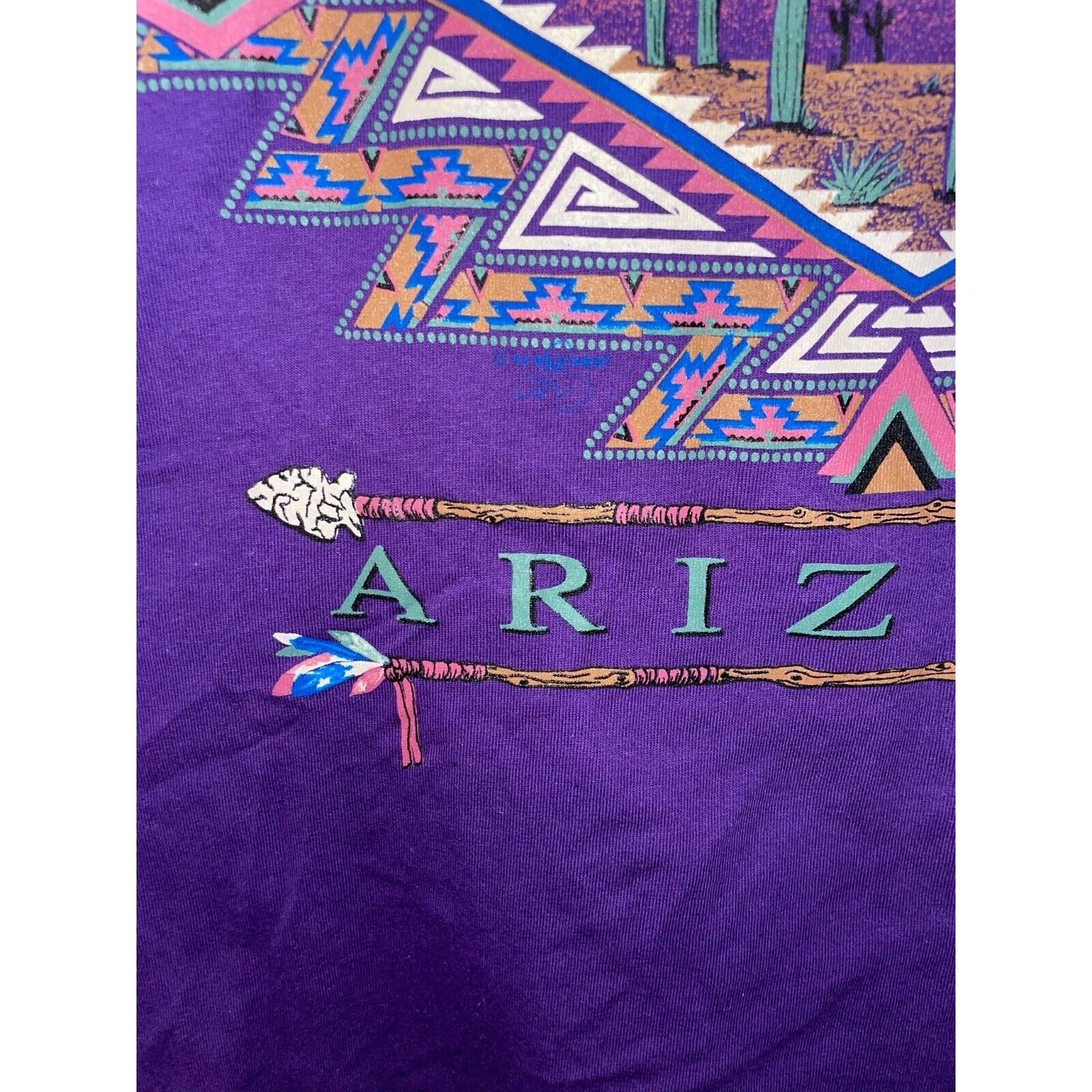 Jerzees × Vintage Vintage Arizona Native American Shirt Tee Cactus 90s VTG L Size US L / EU 52-54 / 3 - 7 Thumbnail