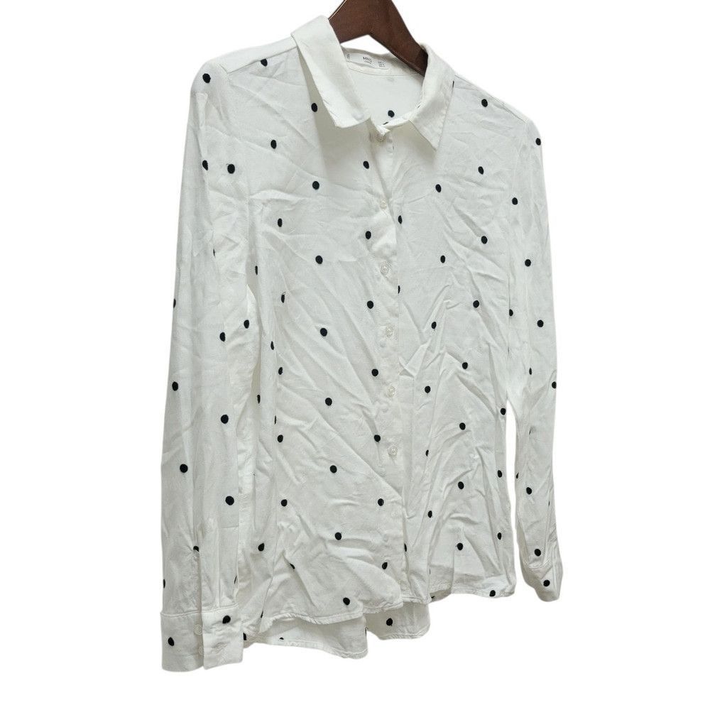 Other MNG Casual Women Long-Sleeves Polka-dot Rayon Blouse Size 8 Size M / US 6-8 / IT 42-44 - 4 Thumbnail