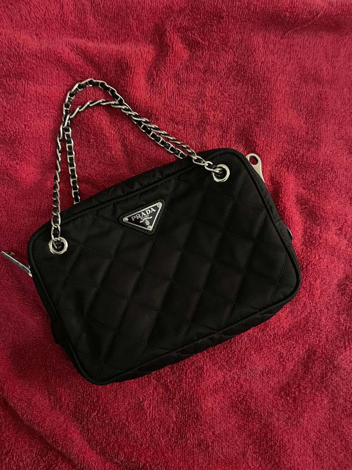 Prada Quilted Nylon Tessuto Impuntu Quilted Bandoliera
