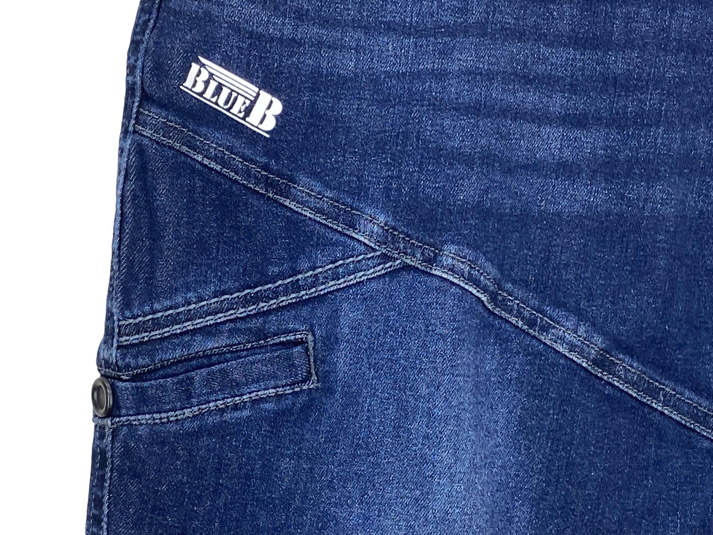 Japanese Brand Blue B Hip Hop Skateboard Jeans Embroided Baggy Jeans Size US 34 / EU 50 - 4 Thumbnail