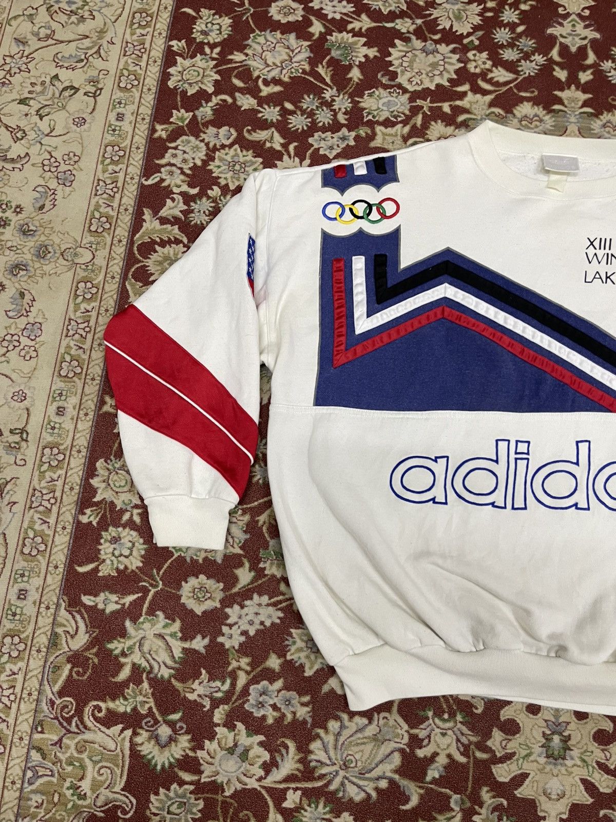 Adidas VINTAGE 1980 ADIDAS LAKE PLACID OLYMPICS SWEATSHIRT OVP Size US XL / EU 56 / 4 - 3 Thumbnail