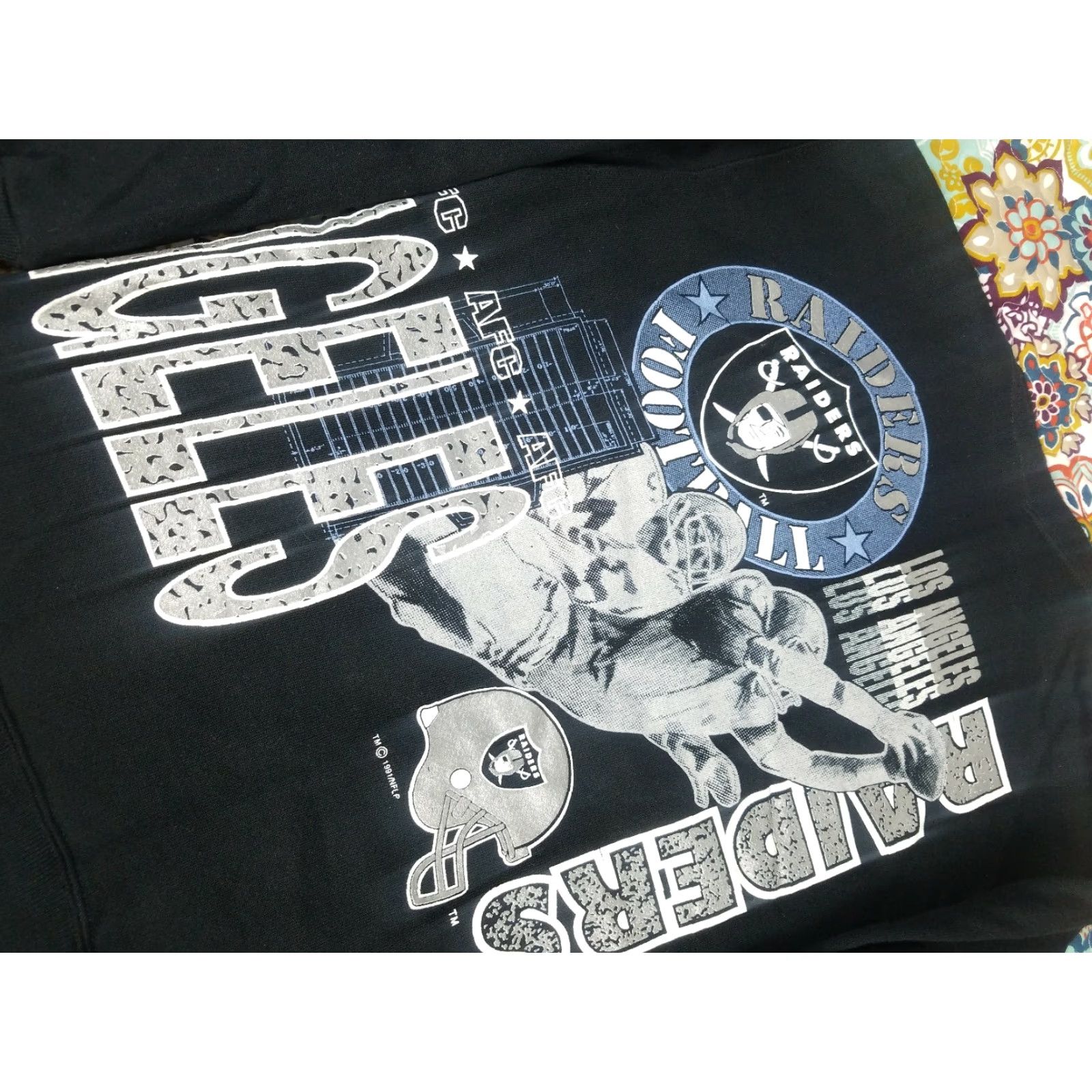 Logo 7 VINTAGE Los Angeles Raiders Logo 7 1991 Front & Back Crewneck Sweatshirt M Black Mens Sweatshirt Size US M / EU 48-50 / 2 - 4 Thumbnail