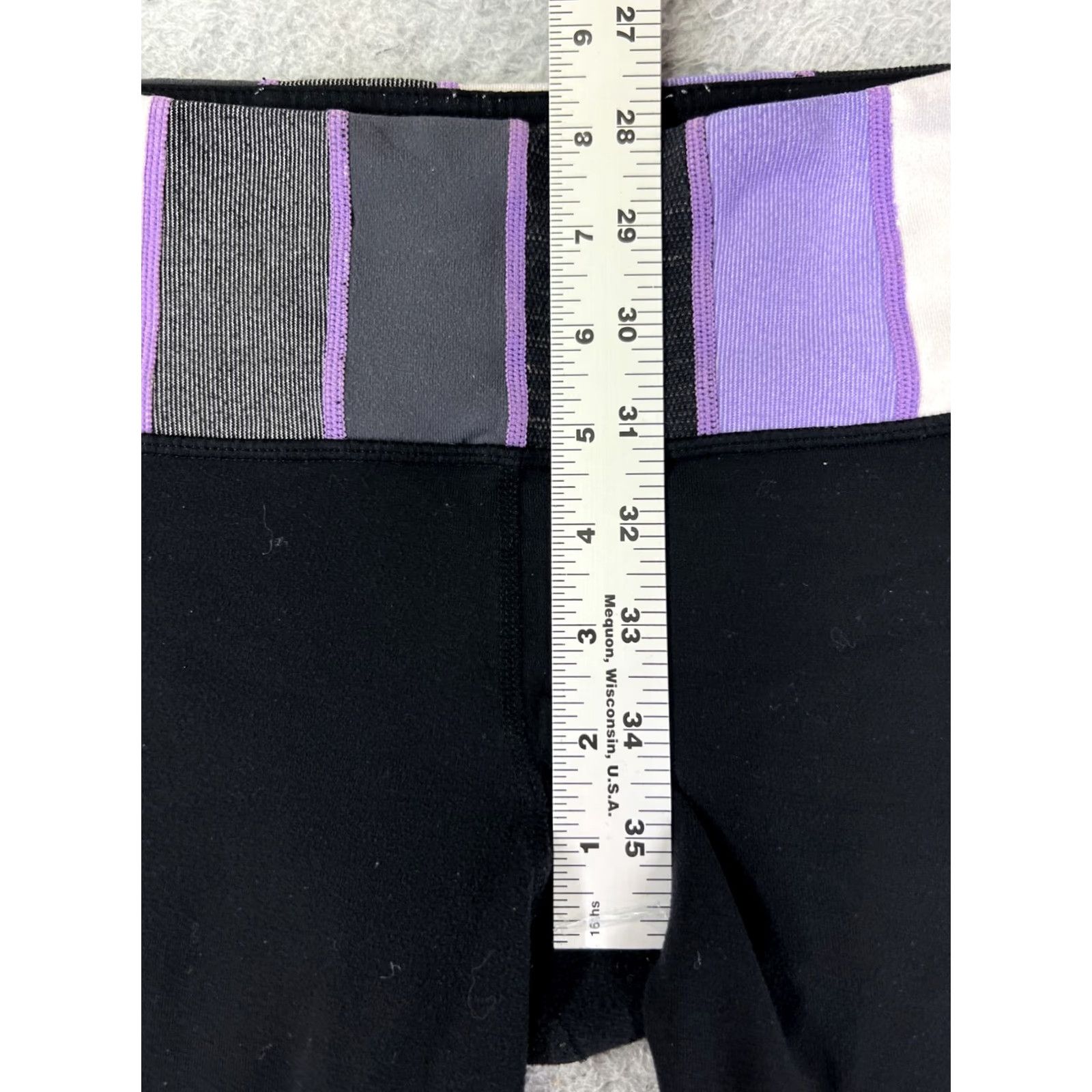 Lululemon Lululemon Leggings Capri 20" Inseam Purple Black Womens 6 Athletic Yoga Run Activewear Capris Tight Stretch Baggy Style: Capri Size 28" / US 6 / IT 42 - 7 Thumbnail
