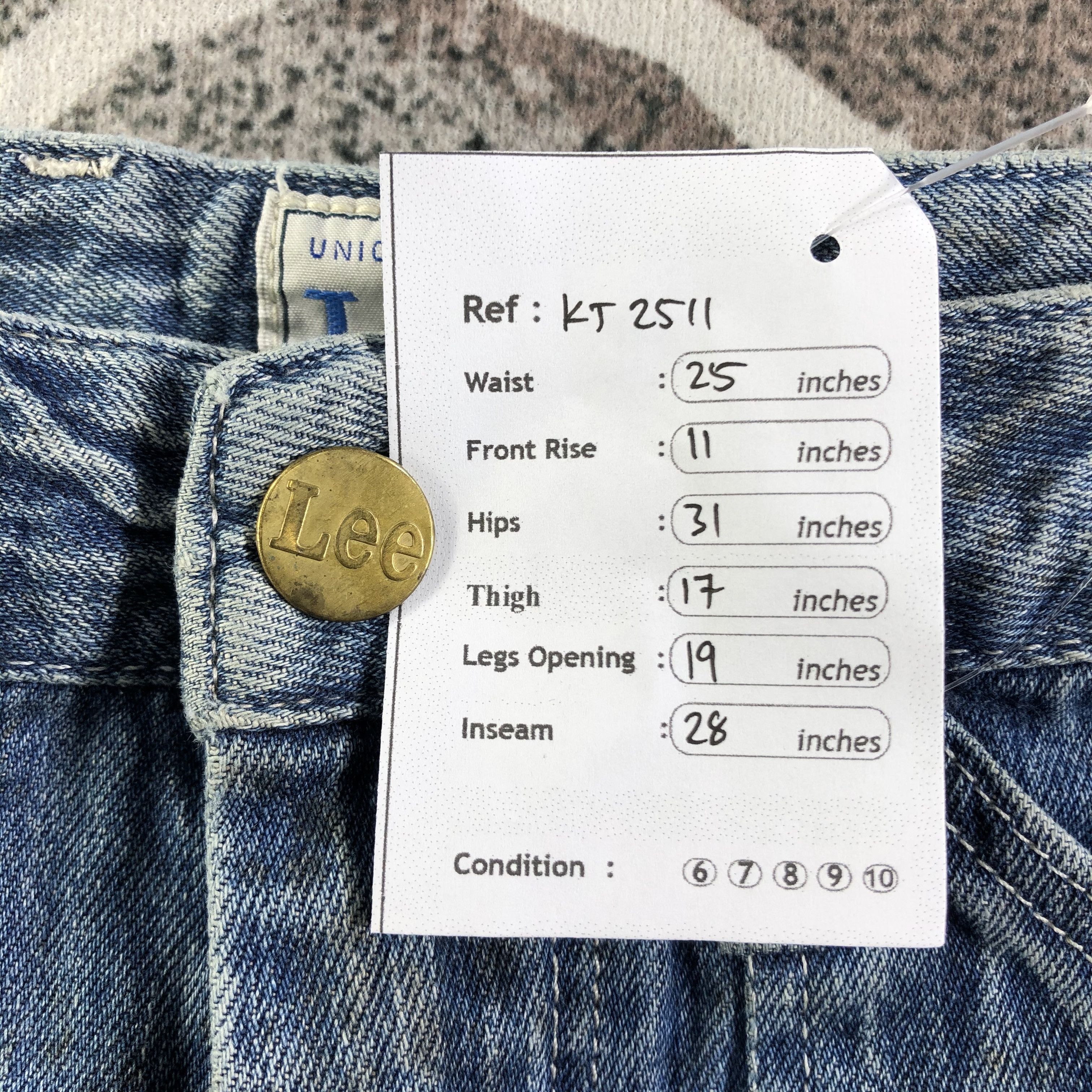 Lee Vintage Lee Jeans Dirty Wash Bell Bottom KJ2511 Size 25" / US 0 / IT 36 - 10 Thumbnail