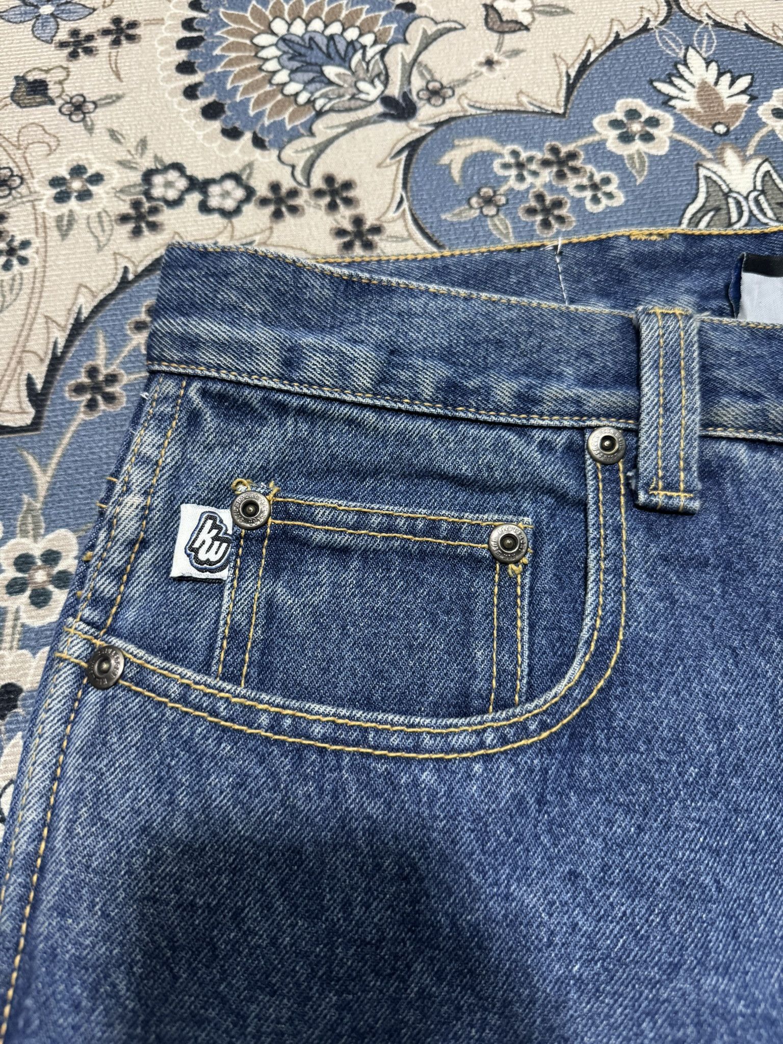 JNCO × Menace × Vintage Rare Vintage Kik Wear Industrier 91 Baggy Skateboard Jeans Size US 31 - 5 Thumbnail