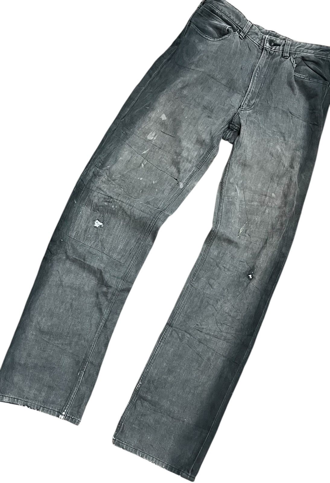 Issey Miyake *FINAL DROP* Vintage issey miyake distressed grey jeans Size US 27 - 2 Thumbnail