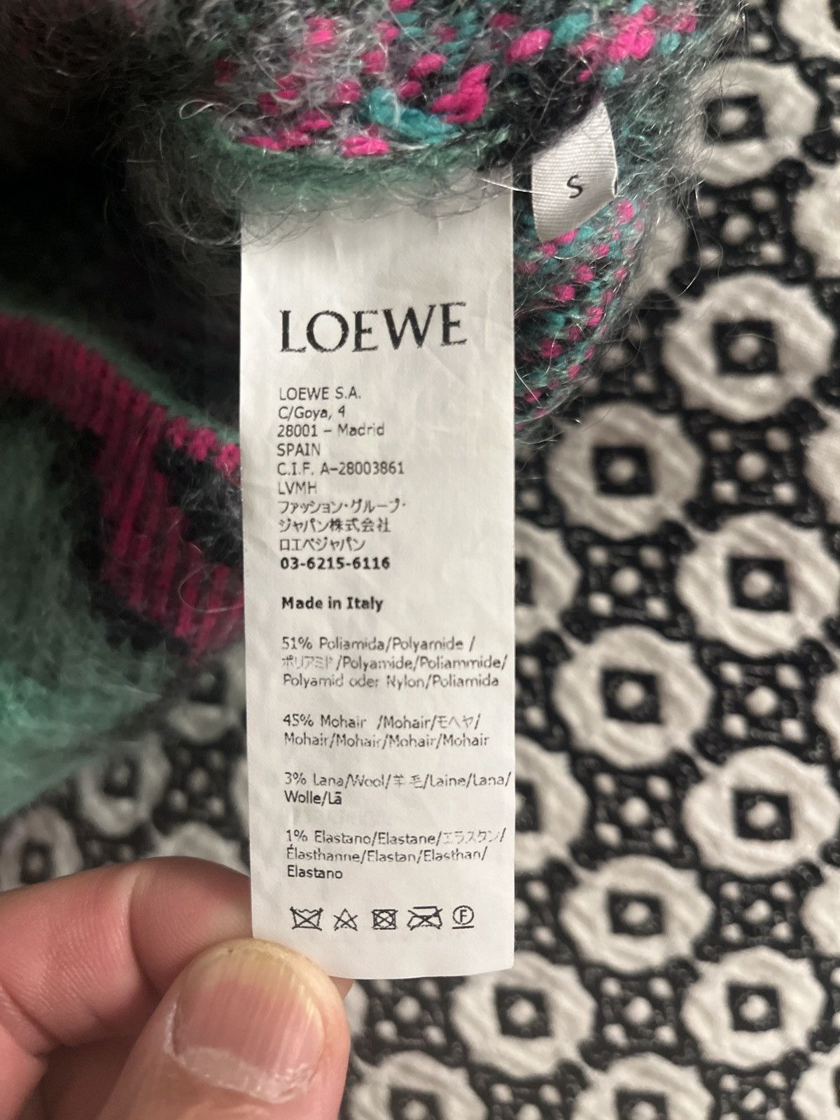 Loewe Loewe Neon Camo mohair sweater Size US S / EU 44-46 / 1 - 4 Thumbnail