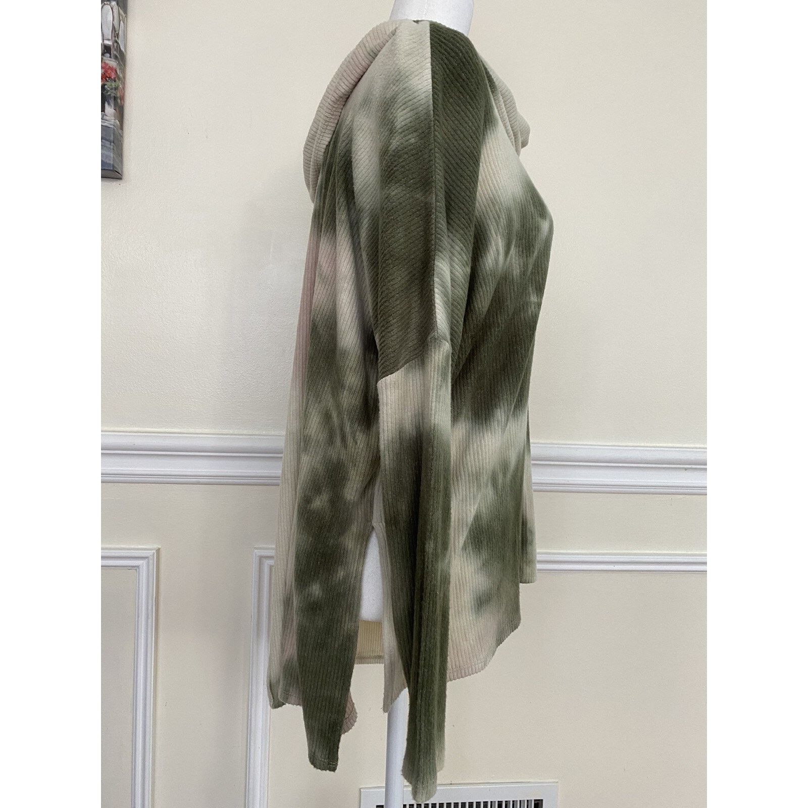 & Other Stories Status By Neck Olive Green Ribbed Tunic Sweater m A003029 Size M / US 6-8 / IT 42-44 - 3 Thumbnail