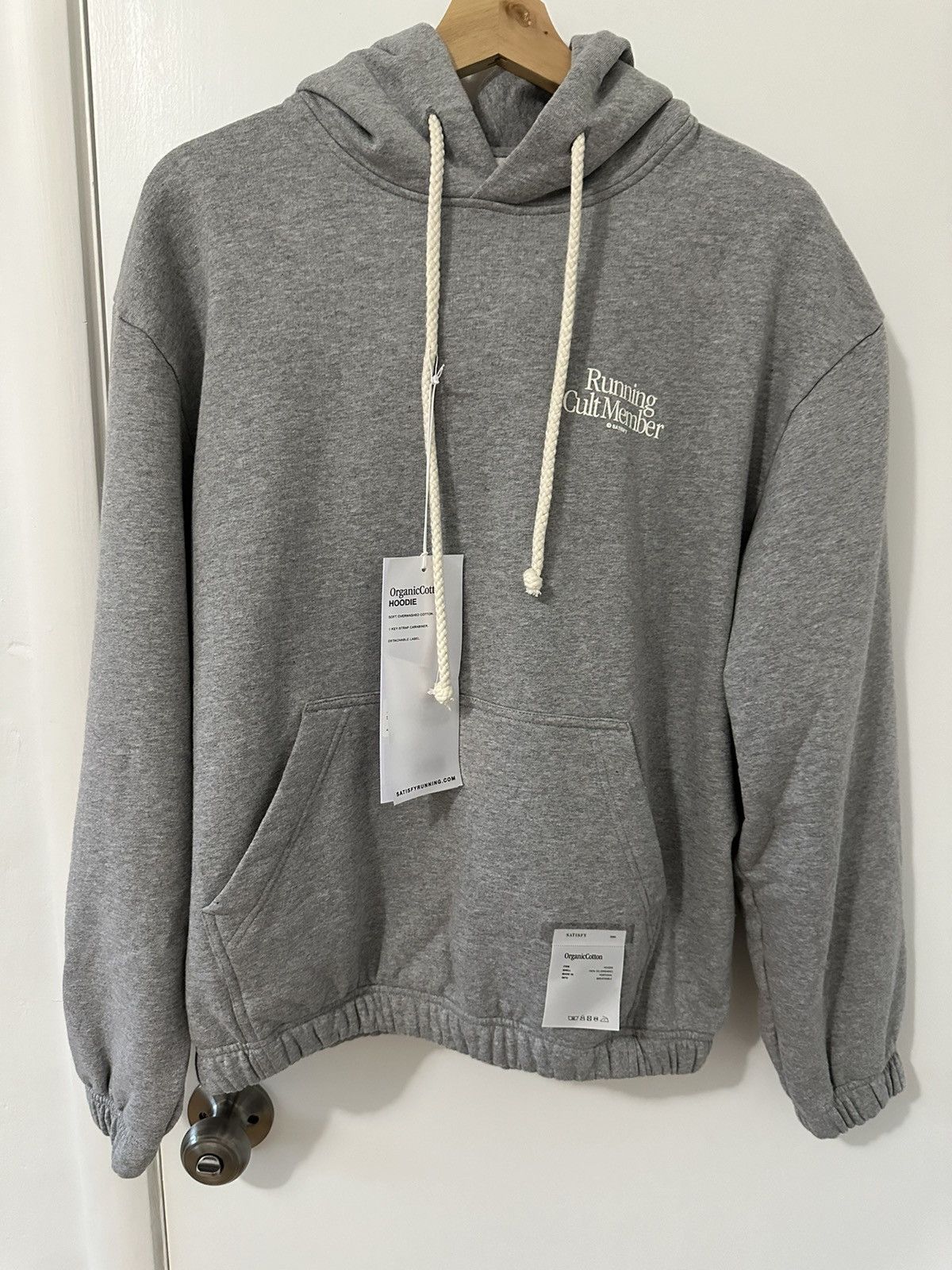 Satisfy Satisfy Running Organic Cotton Hoodie gray small