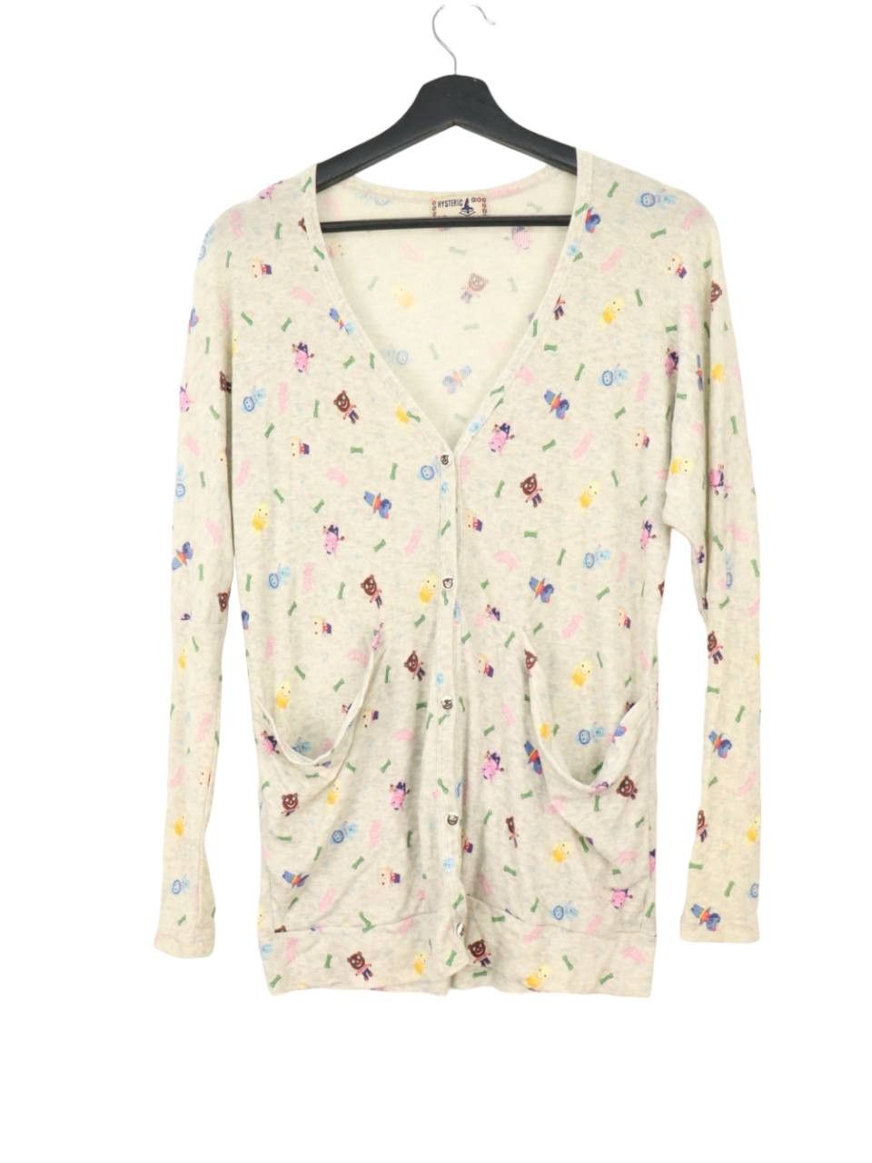 Hysteric Glamour Baby Doll Bear Fullprint Cardigan