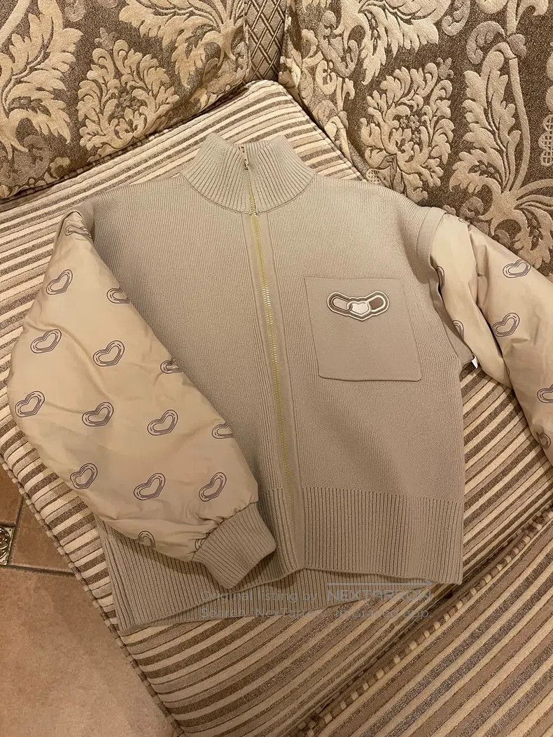 Hermes Hermes Women's Down Coat Jacket, Beige Size XXS / US 00 / IT 34 - 1 Thumbnail
