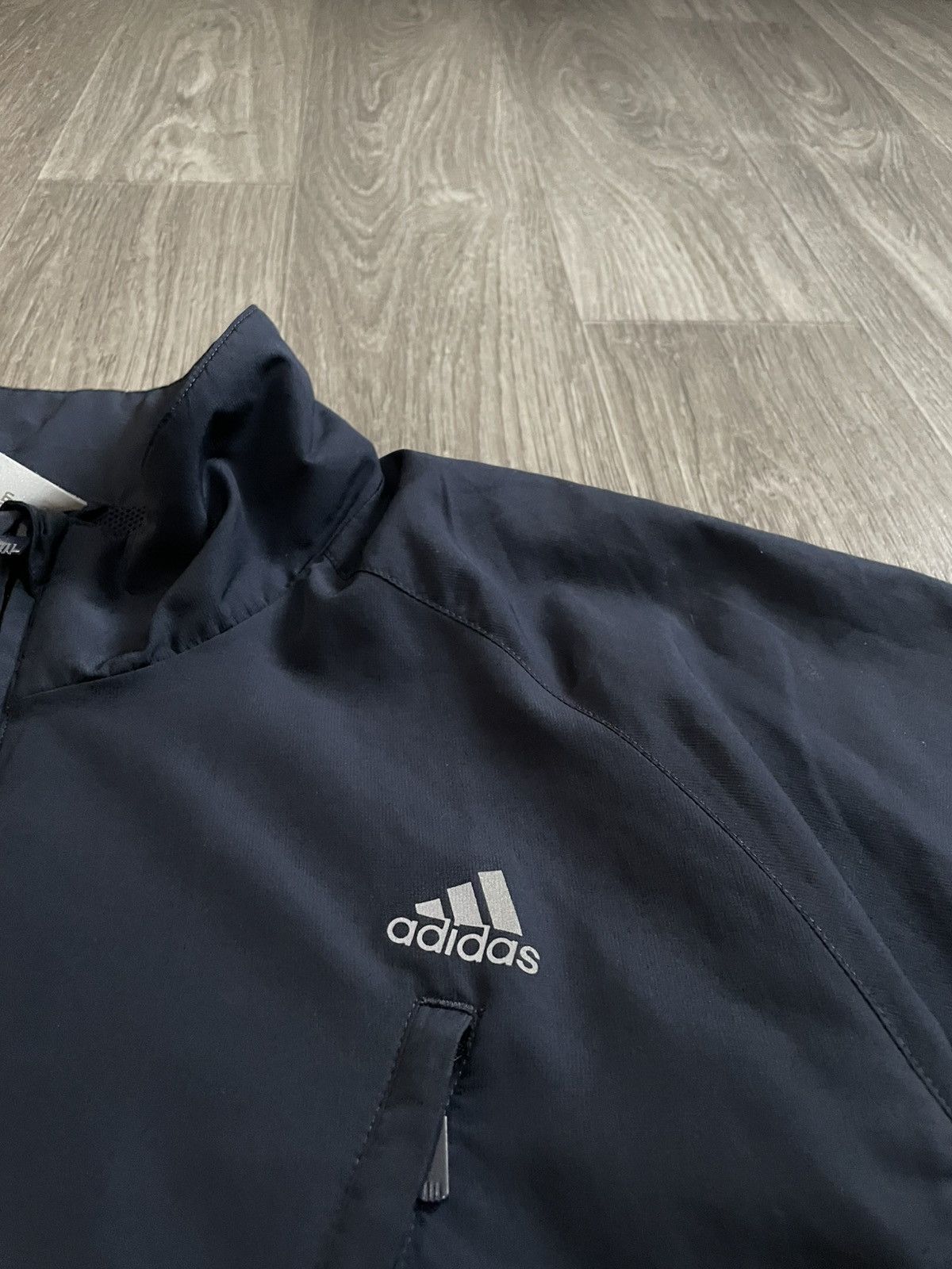 Adidas Vintage 00s Adidas Reflective 3 Stripes Nylon Track Jacket Size US L / EU 52-54 / 3 - 10 Thumbnail