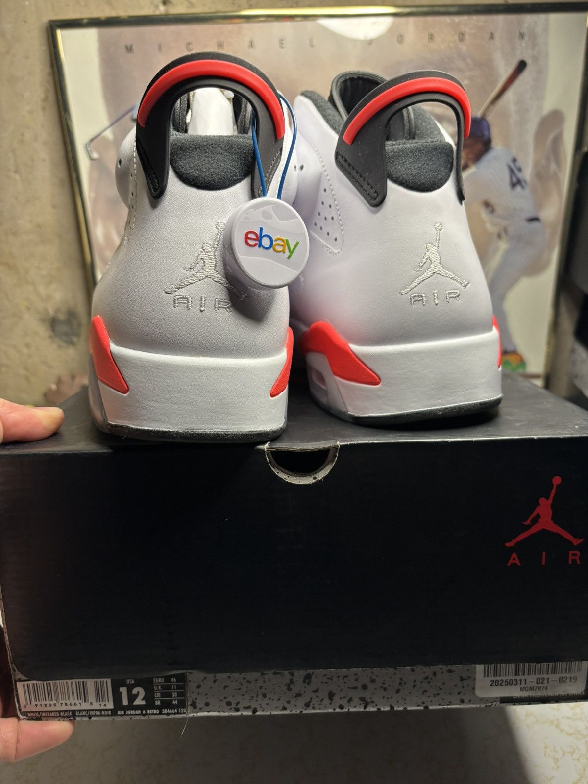 Jordan Brand Air Jordan 6 Retro 2014 when Infrared 2014 Size US 12 / EU 45 - 6 Thumbnail